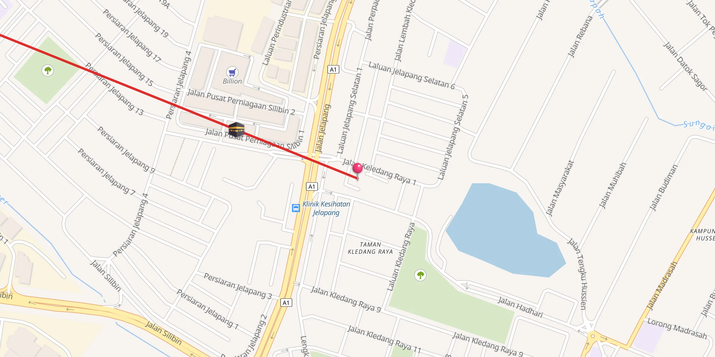 Carte de localisation : Masjid Jamek Taman Kledang Jaya
