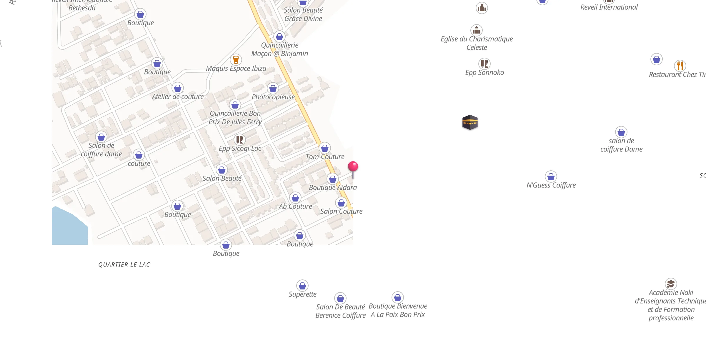 Carte de localisation : Mosquée