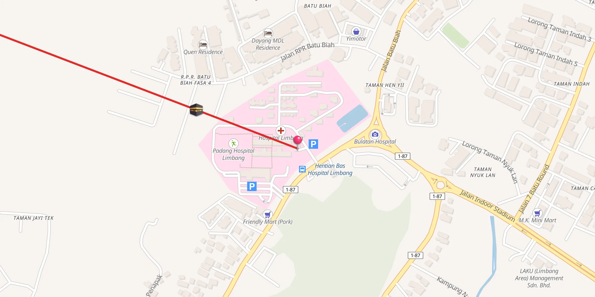 Carte de localisation : Surau Hospital Limbang
