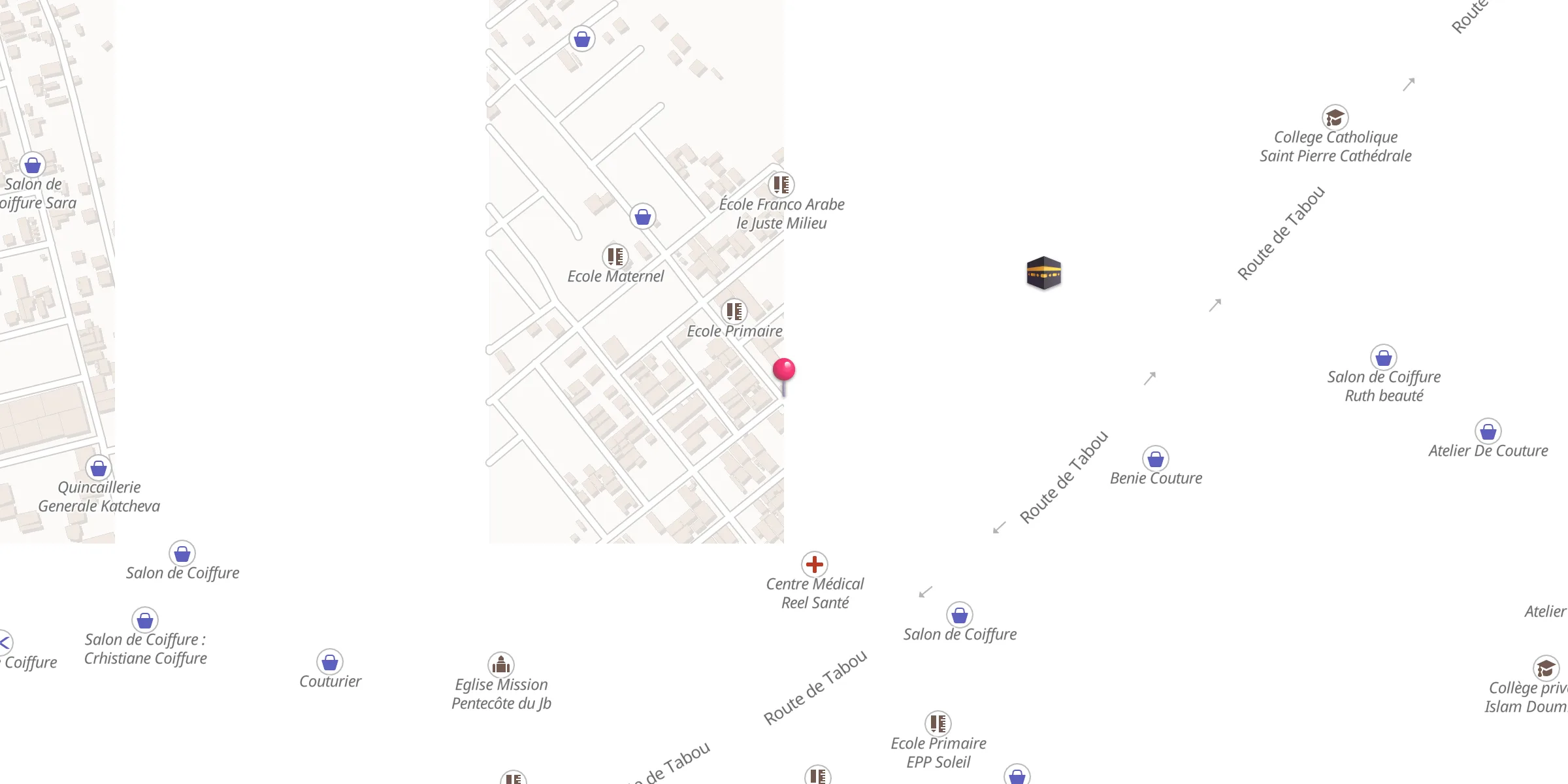 Carte de localisation : Mosquée