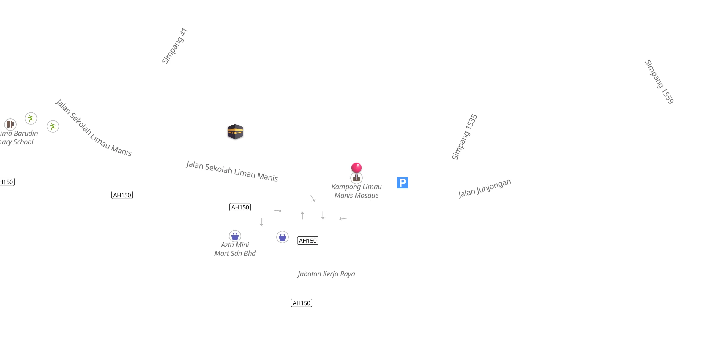 Carte de localisation : Masjid Kampong Limau Manis
