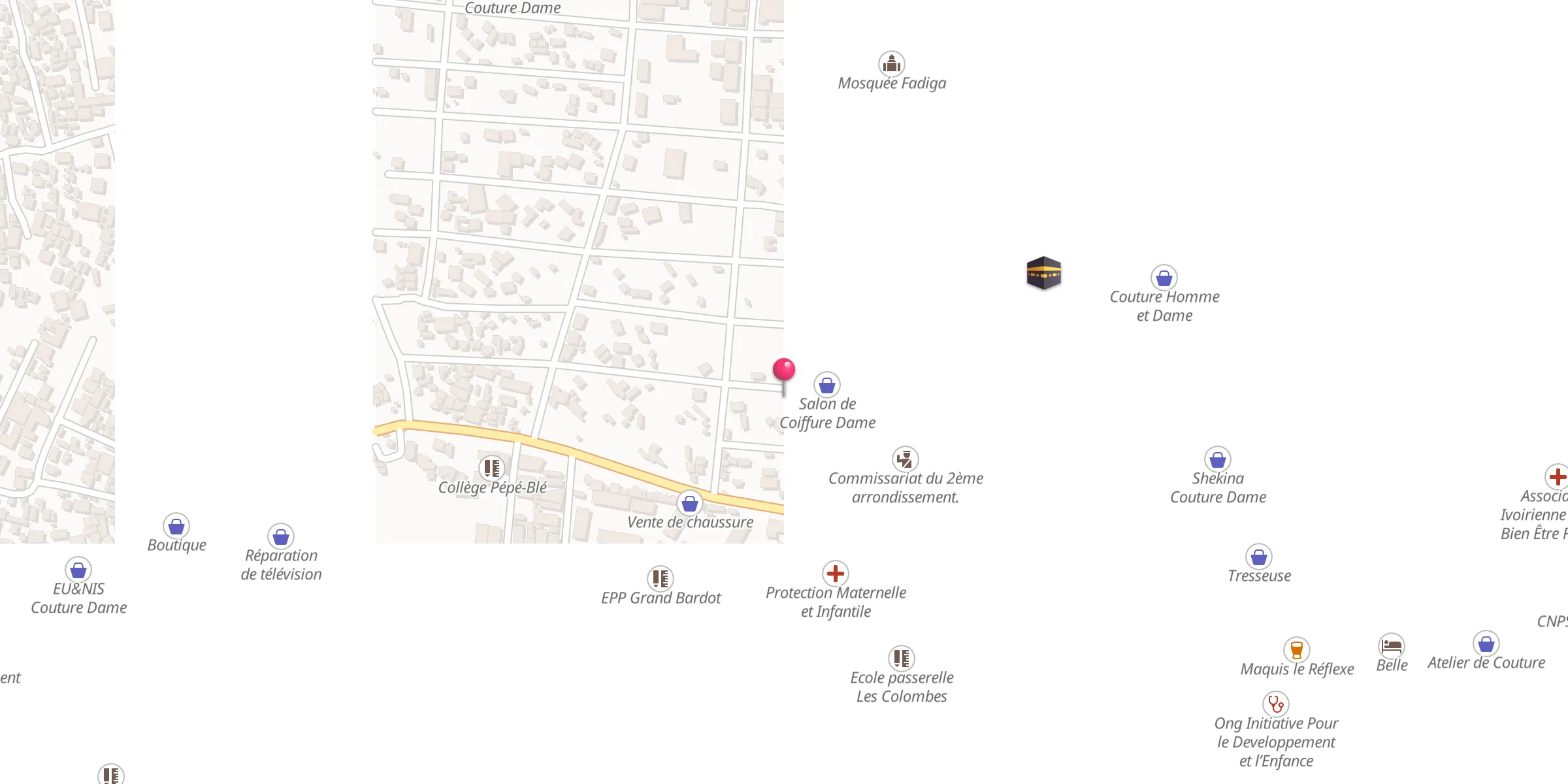 Carte de localisation : Mosquée