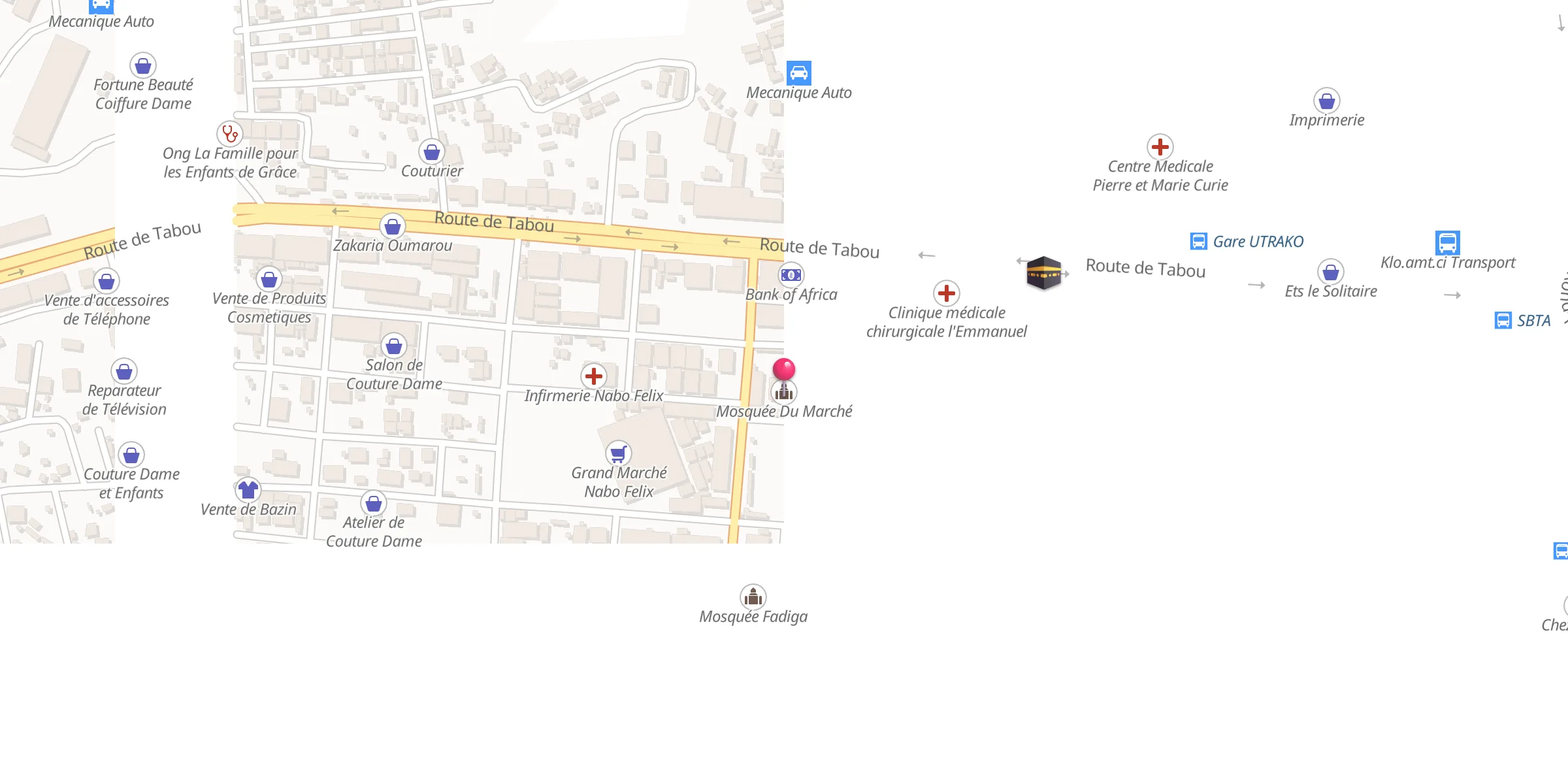 Carte de localisation : Mosquée Du Marché
