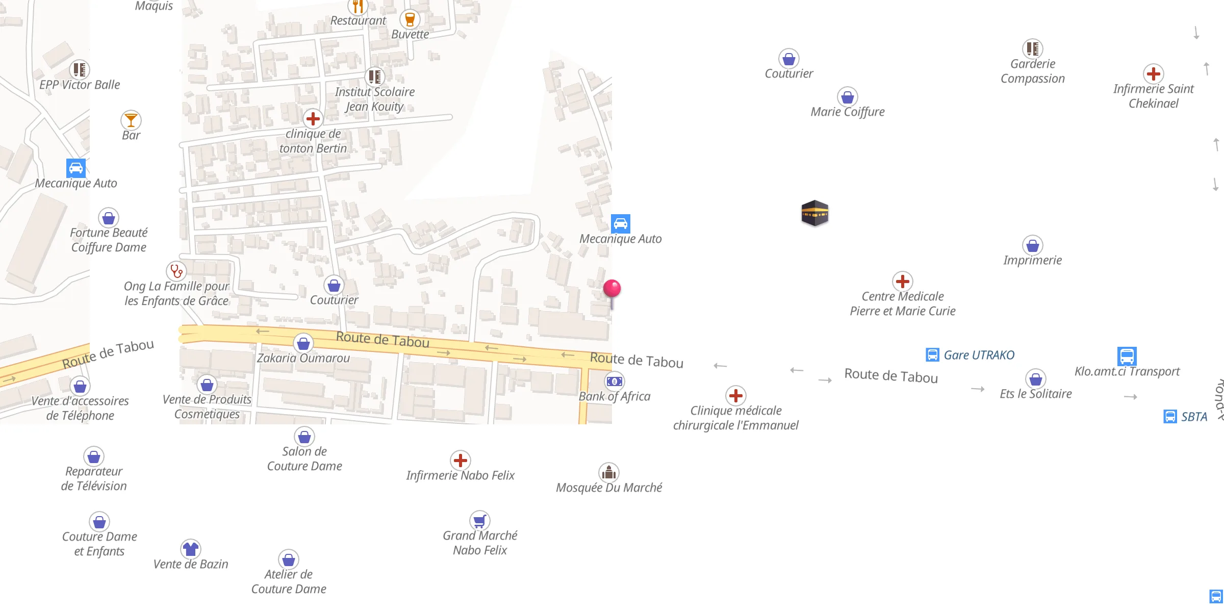 Carte de localisation : Mosquée