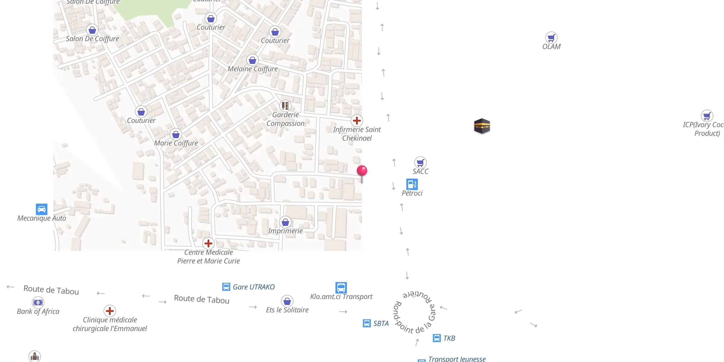 Carte de localisation : Mosquée