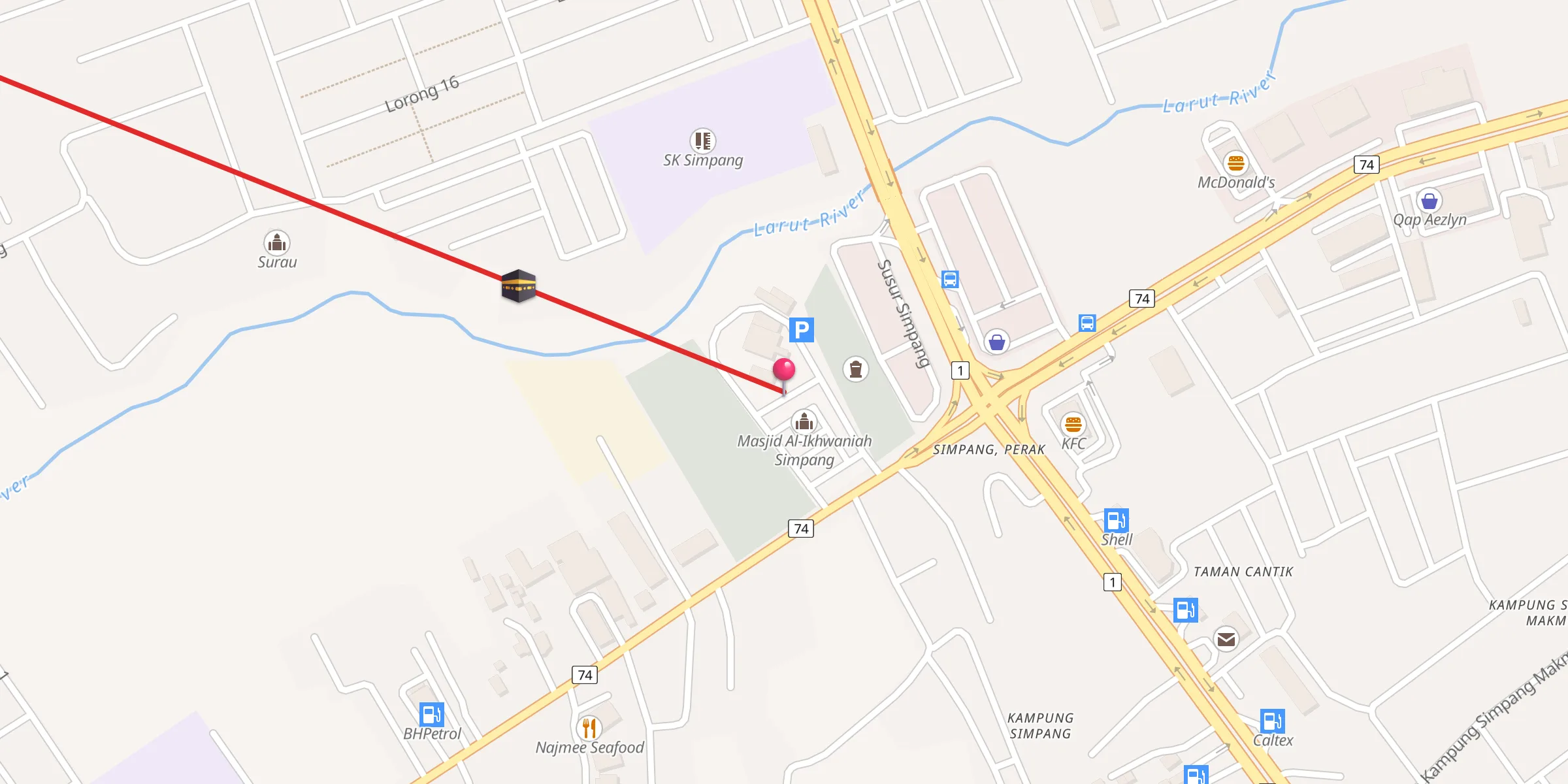 Carte de localisation : Masjid Al-Ikhwaniah Simpang