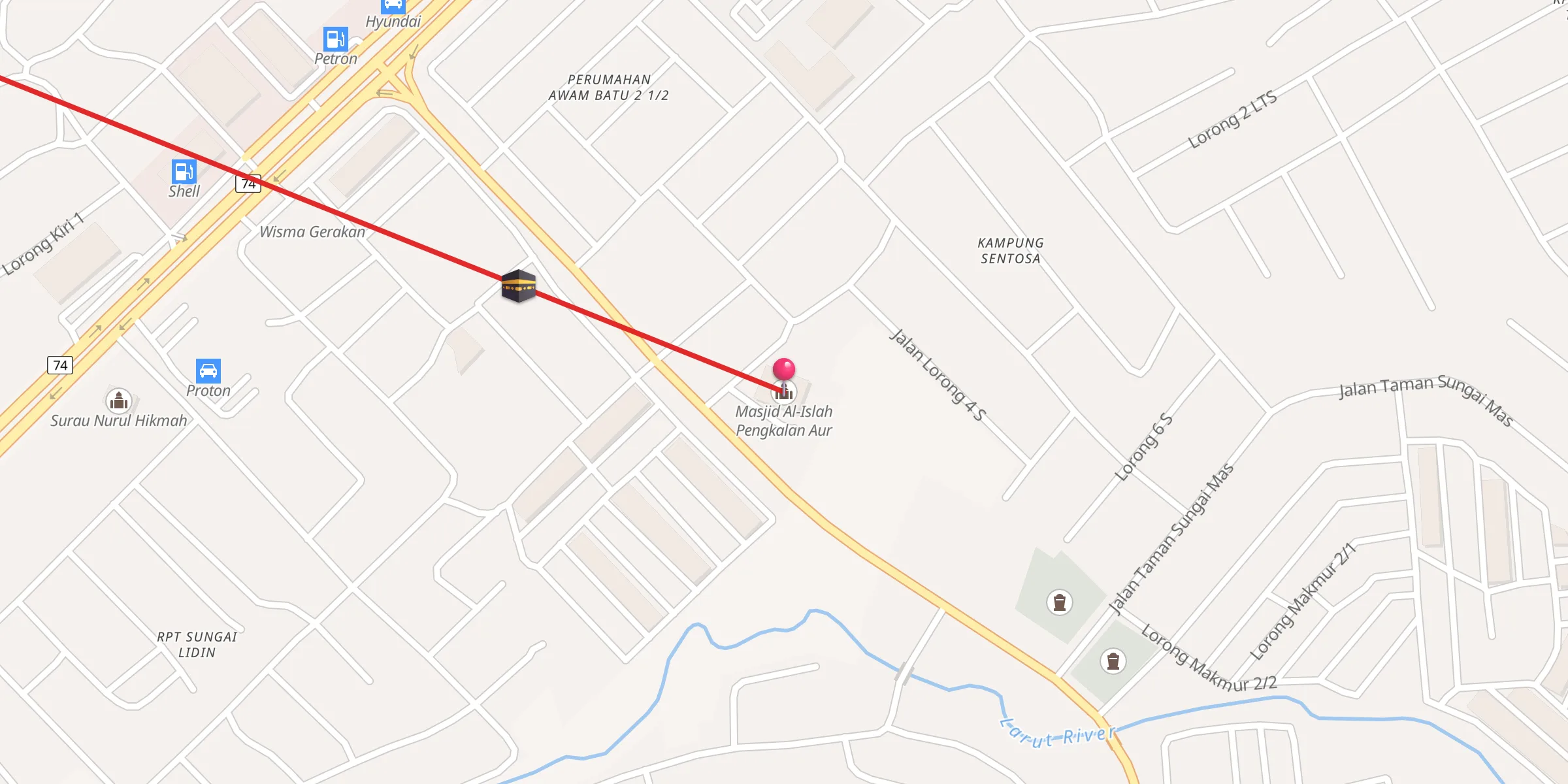 Carte de localisation : Masjid Al-Islah Pengkalan Aur
