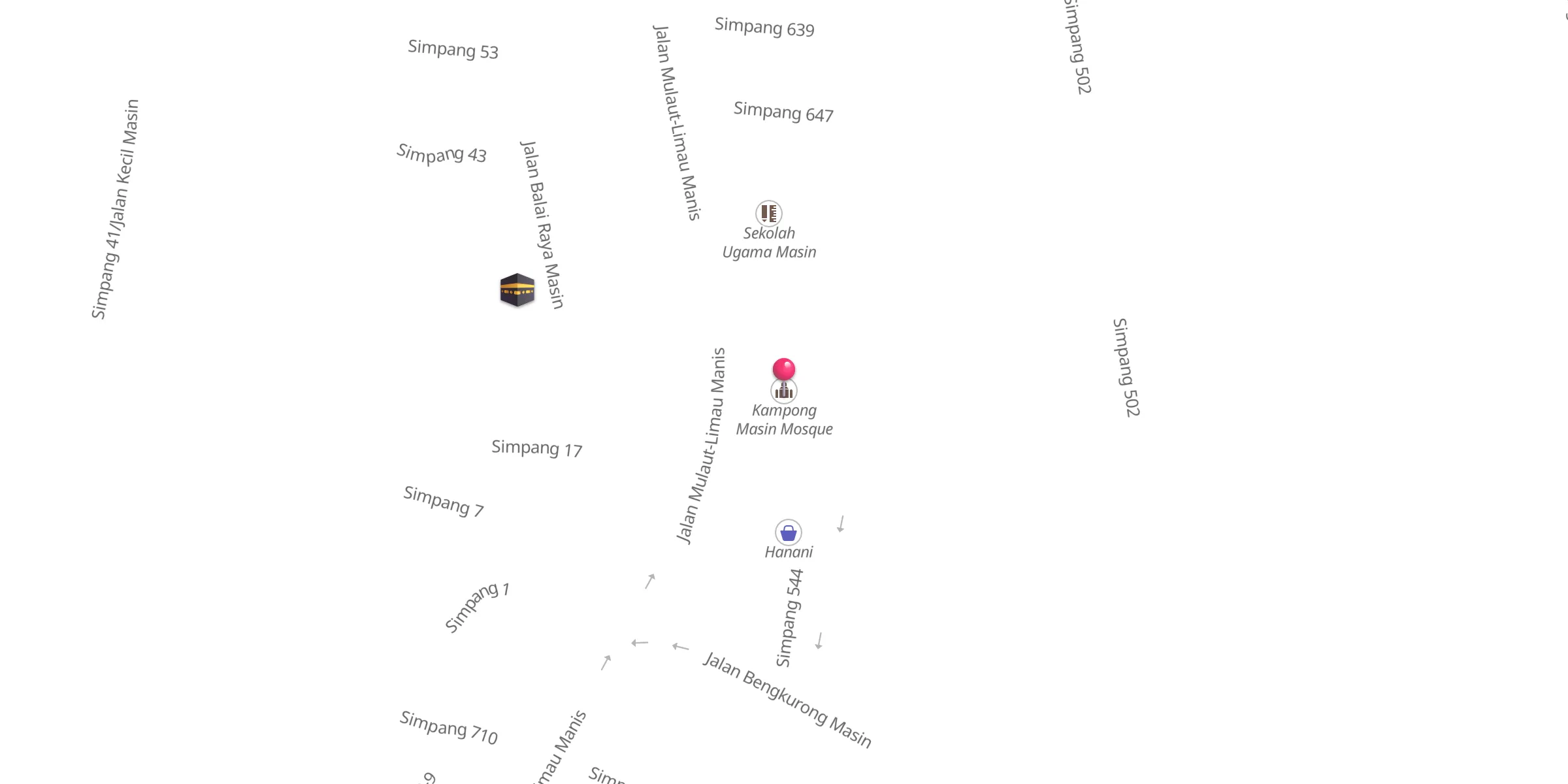 Carte de localisation : Masjid Kampong Masin