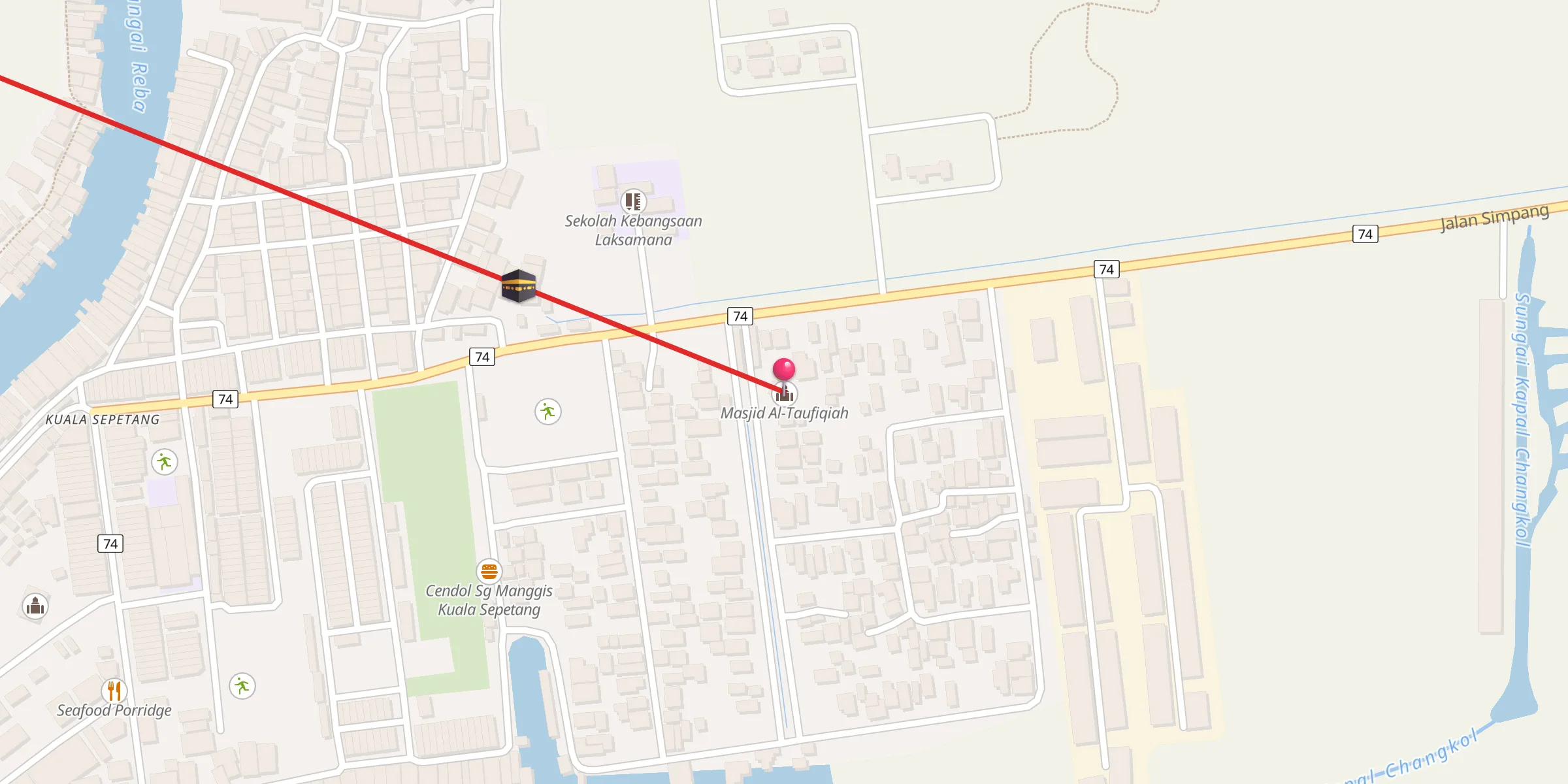 Carte de localisation : Masjid Al-Taufiqiah