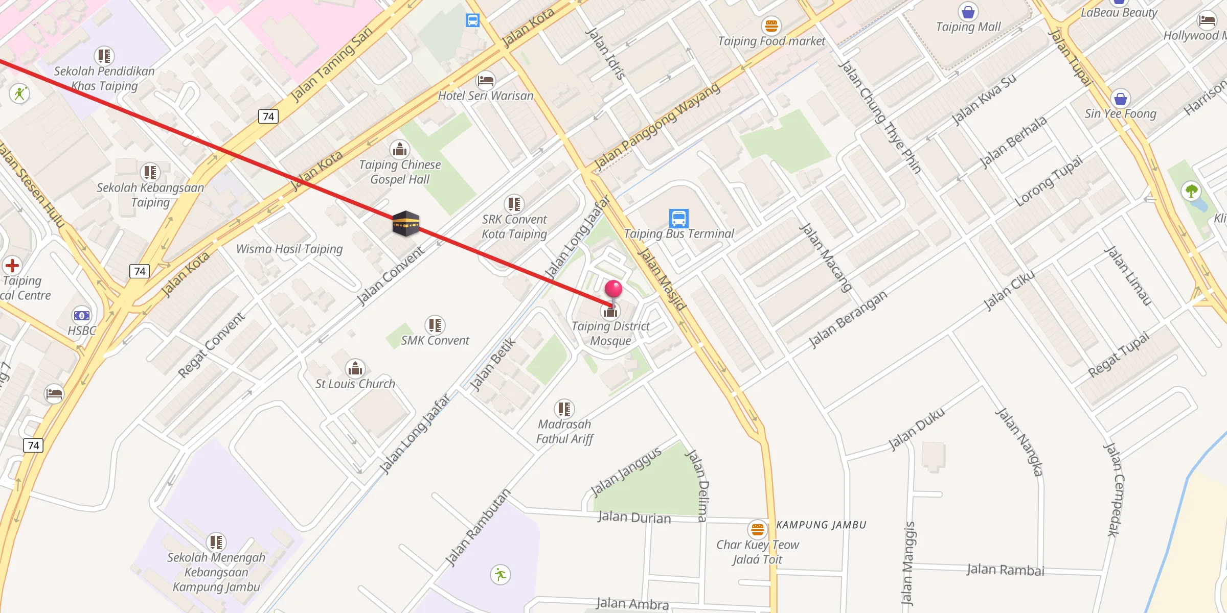 Carte de localisation : Masjid Daerah Taiping