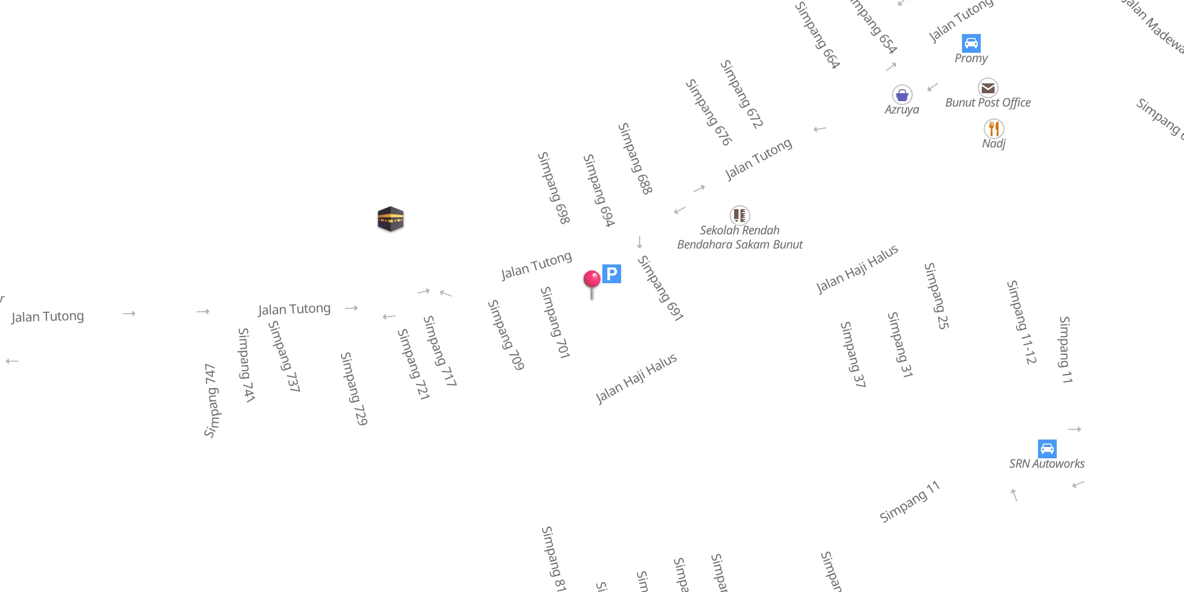 Carte de localisation : Masjid Kampong Bunut