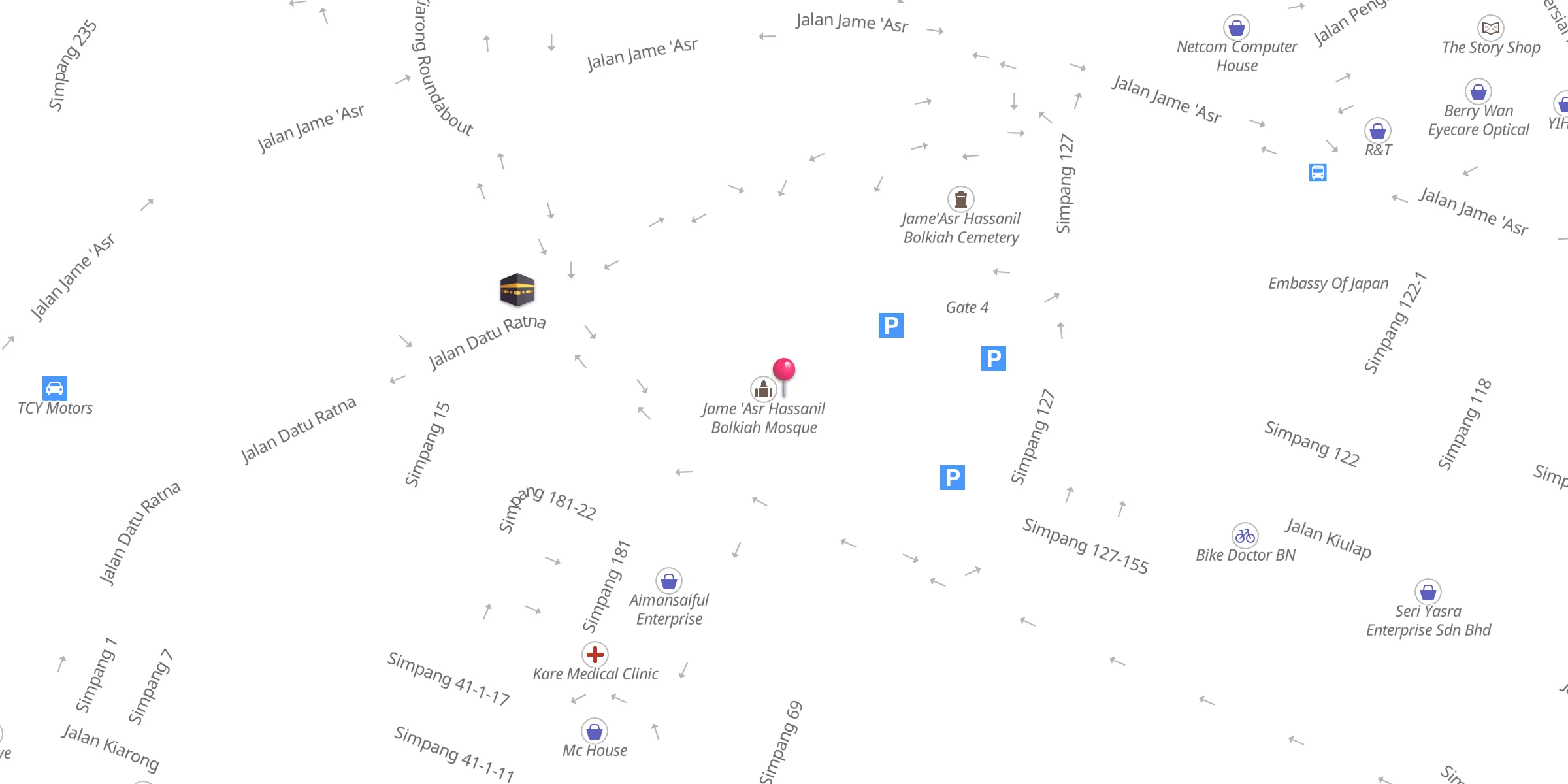 Carte de localisation : Jame'Asr Hassanil Bolkiah Mosque
