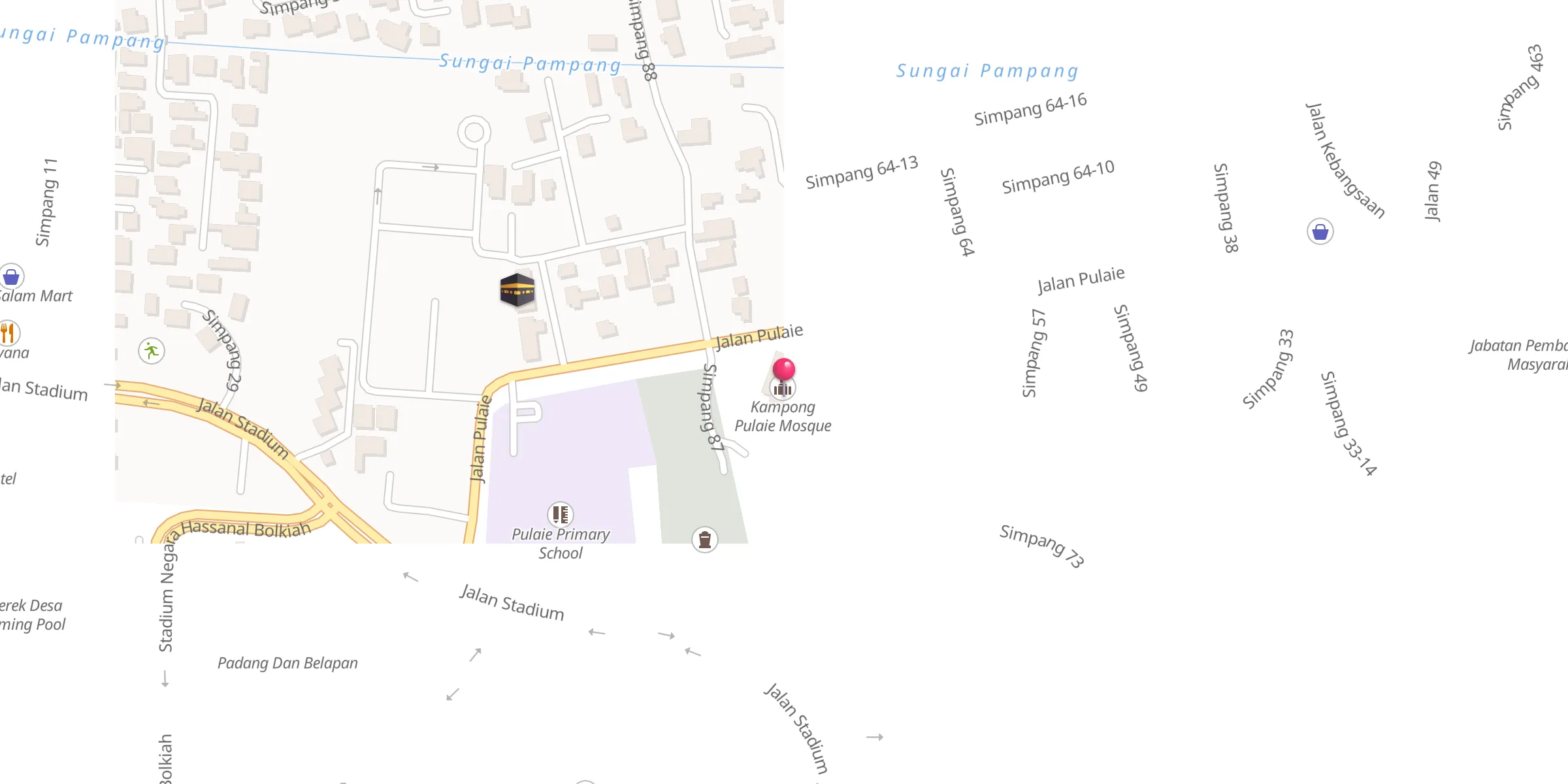 Carte de localisation : Masjid Kampong Pulaie