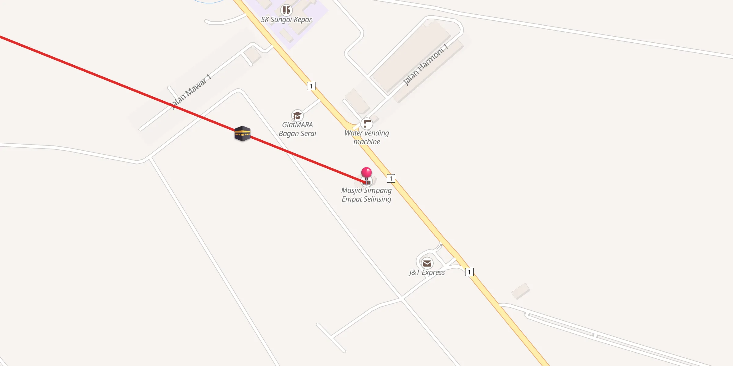 Carte de localisation : Masjid Simpang Empat Selinsing