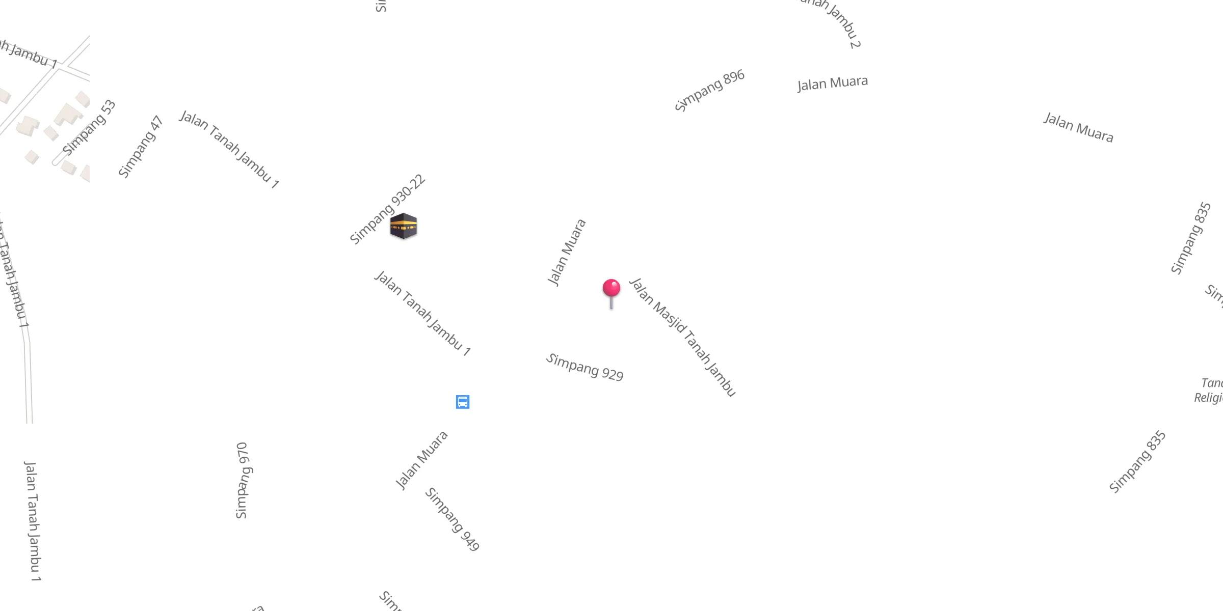 Carte de localisation : Masjid Kampong Tanah Jambu