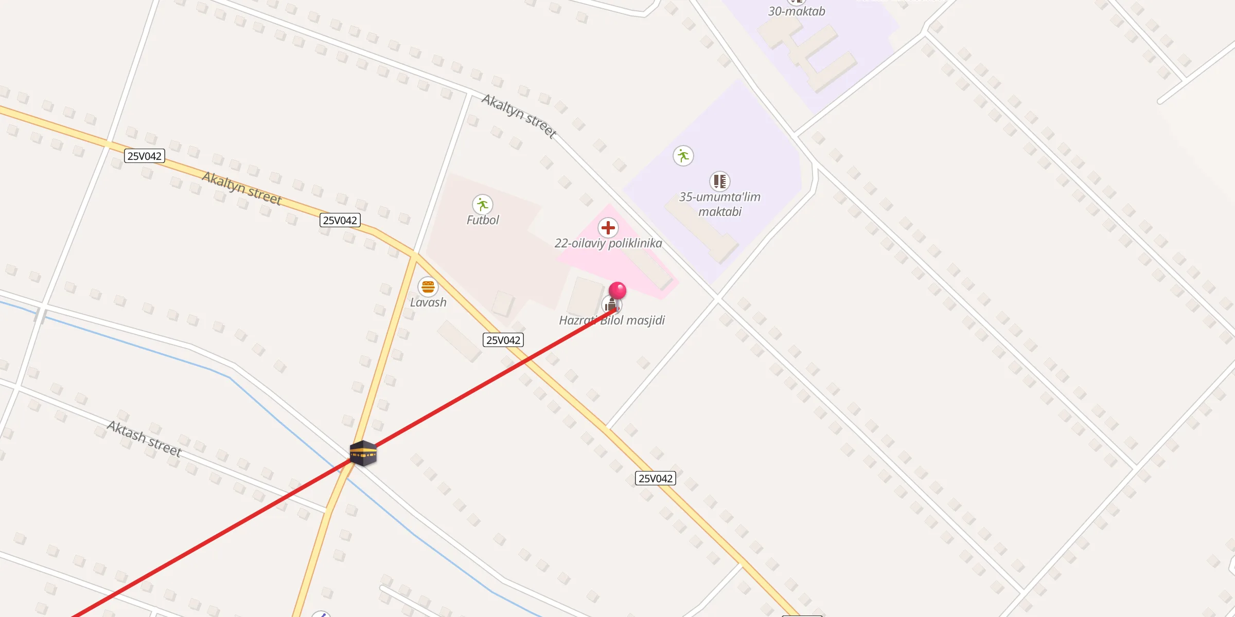 Carte de localisation : Hazrati Bilol masjidi