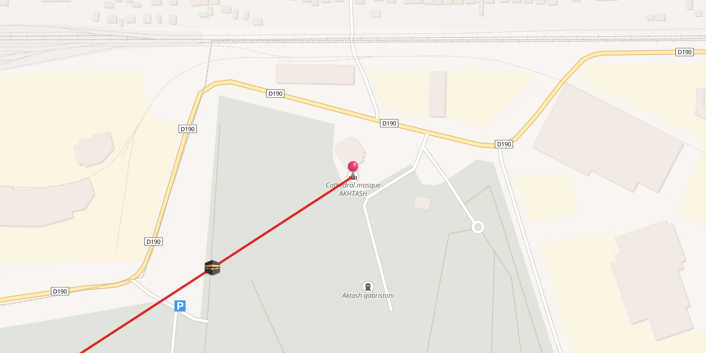 Carte de localisation : Oqtosh jom`e masjidi
