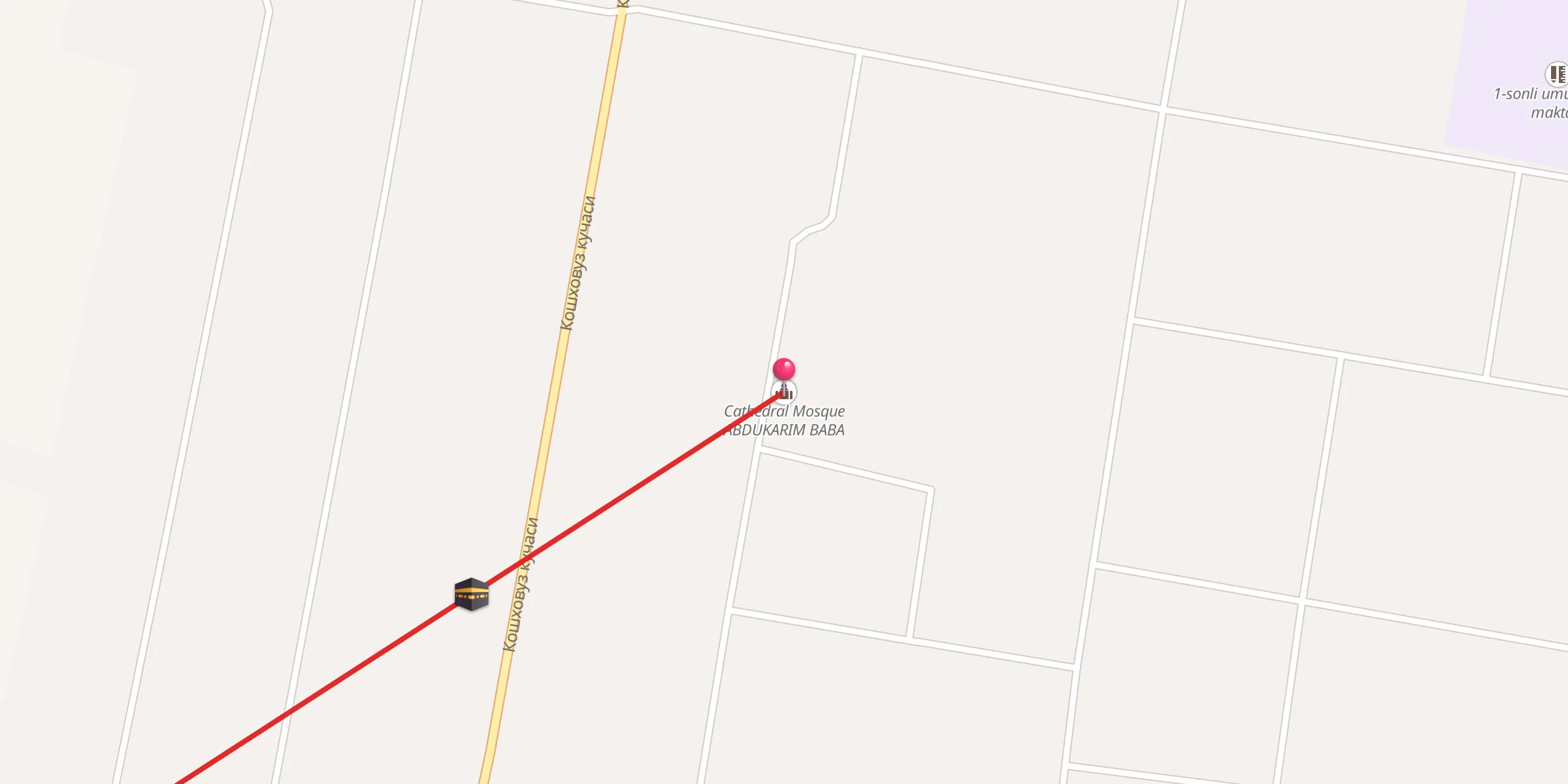 Carte de localisation : ABDUKARIM BOBO jom`e masjidi