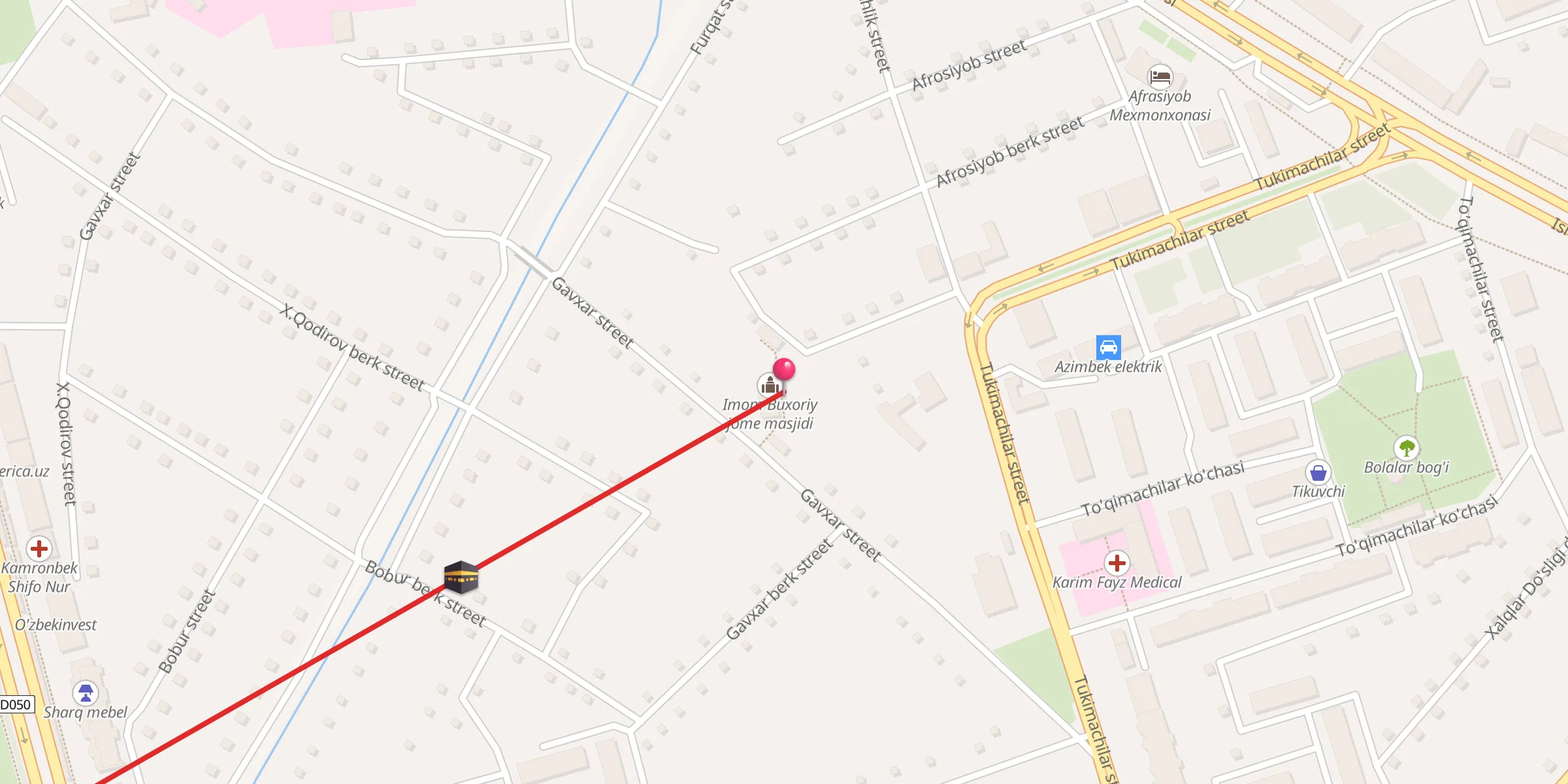 Carte de localisation : Imom Buxoriy jome masjidi