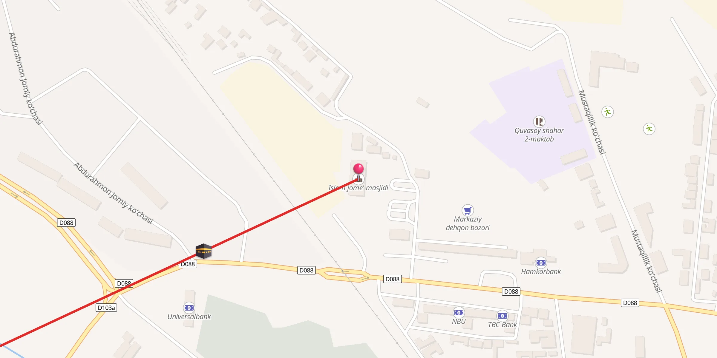 Carte de localisation : Islom jome' masjidi