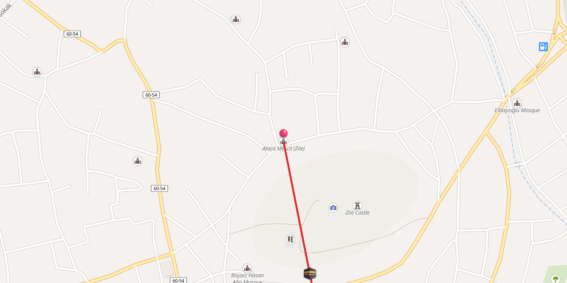 Carte de localisation : Alaca Mescit, Zile