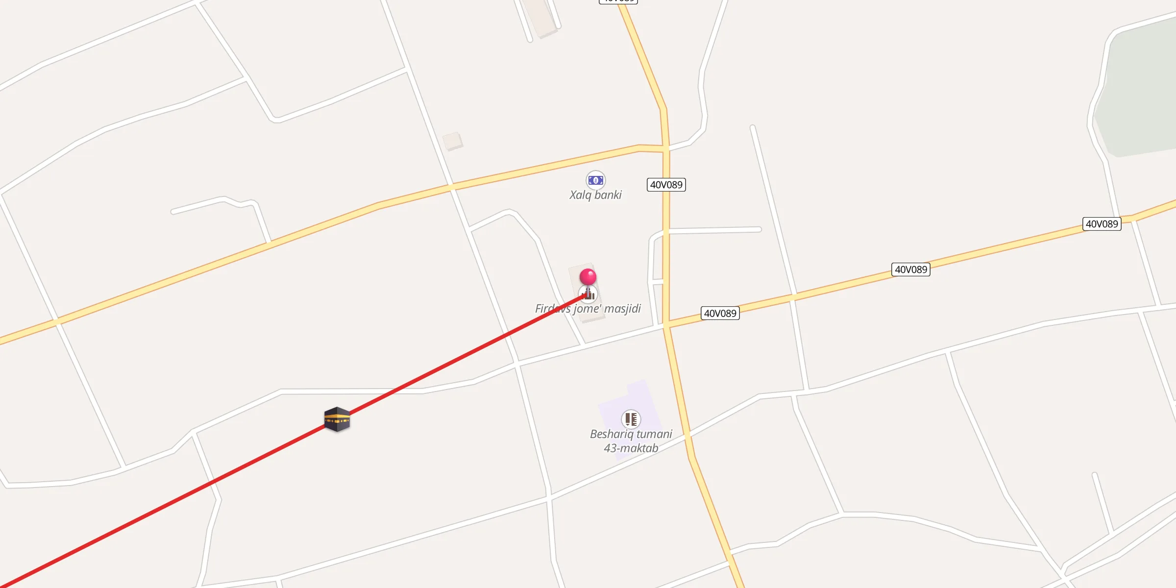 Carte de localisation : Firdavs jome' masjidi
