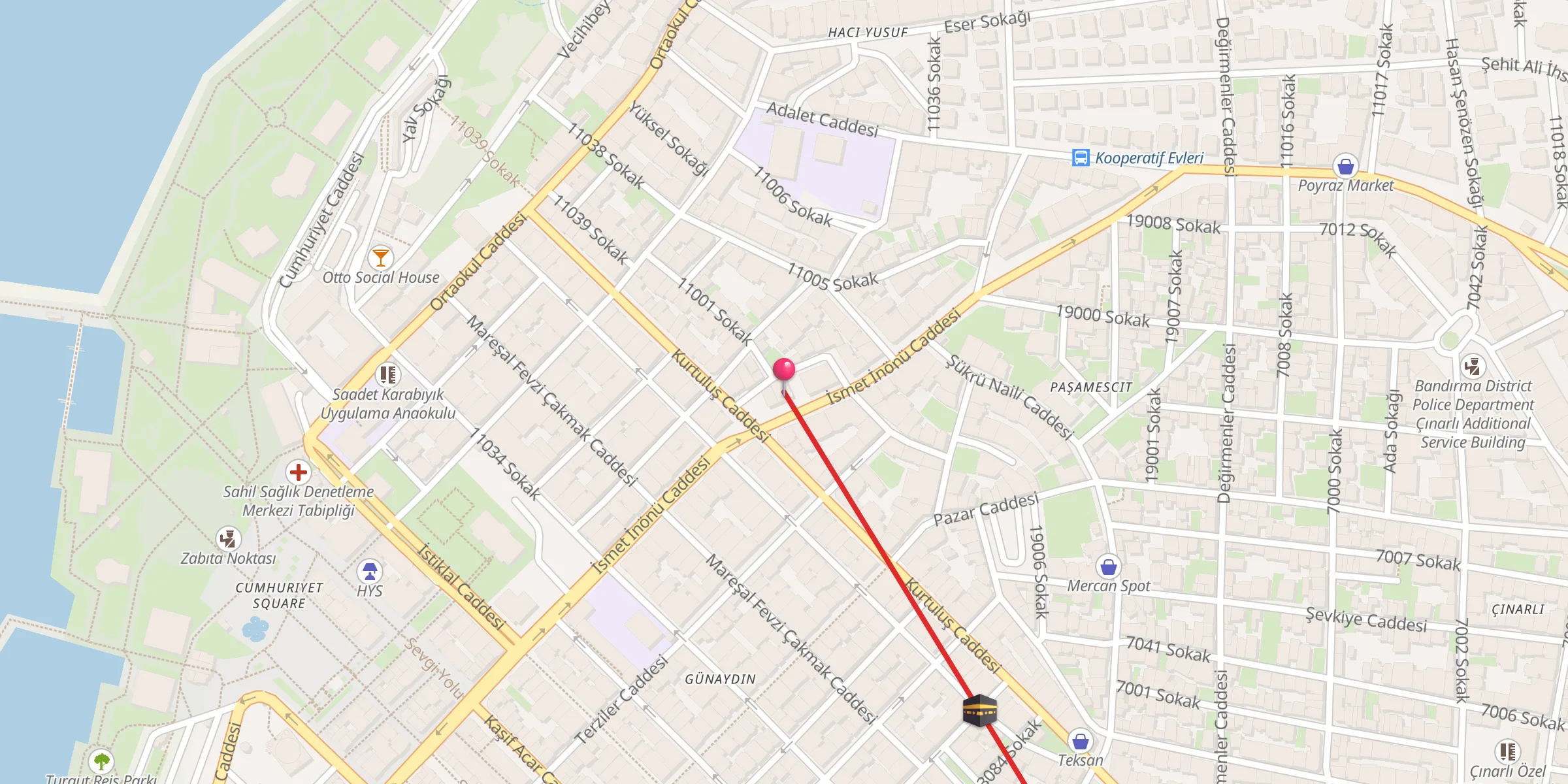 Carte de localisation : Hacı Yusuf Cami