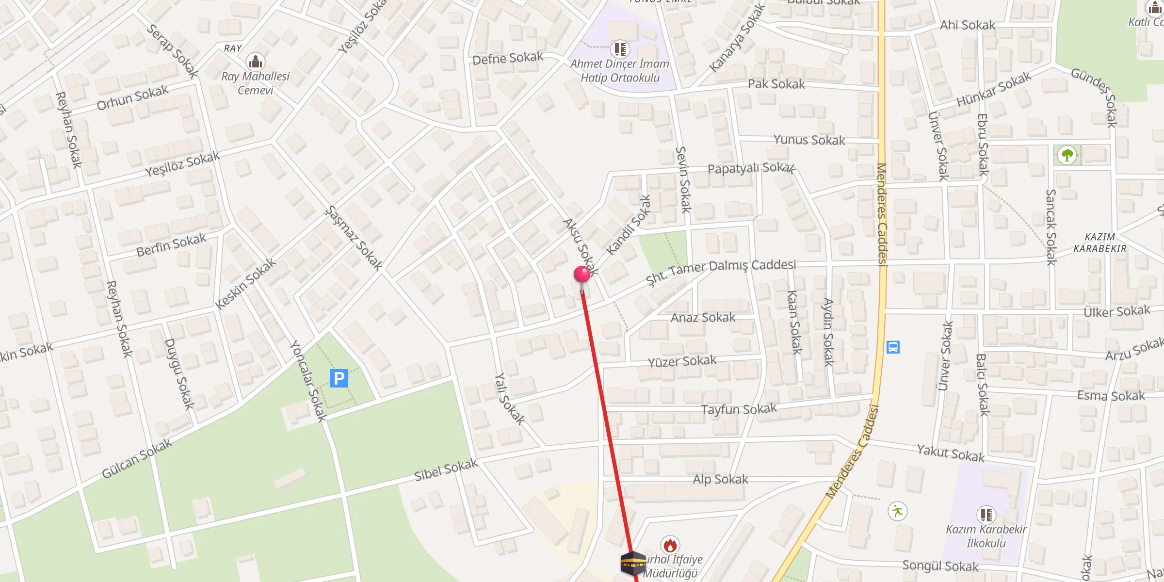 Carte de localisation : Hicret Cami