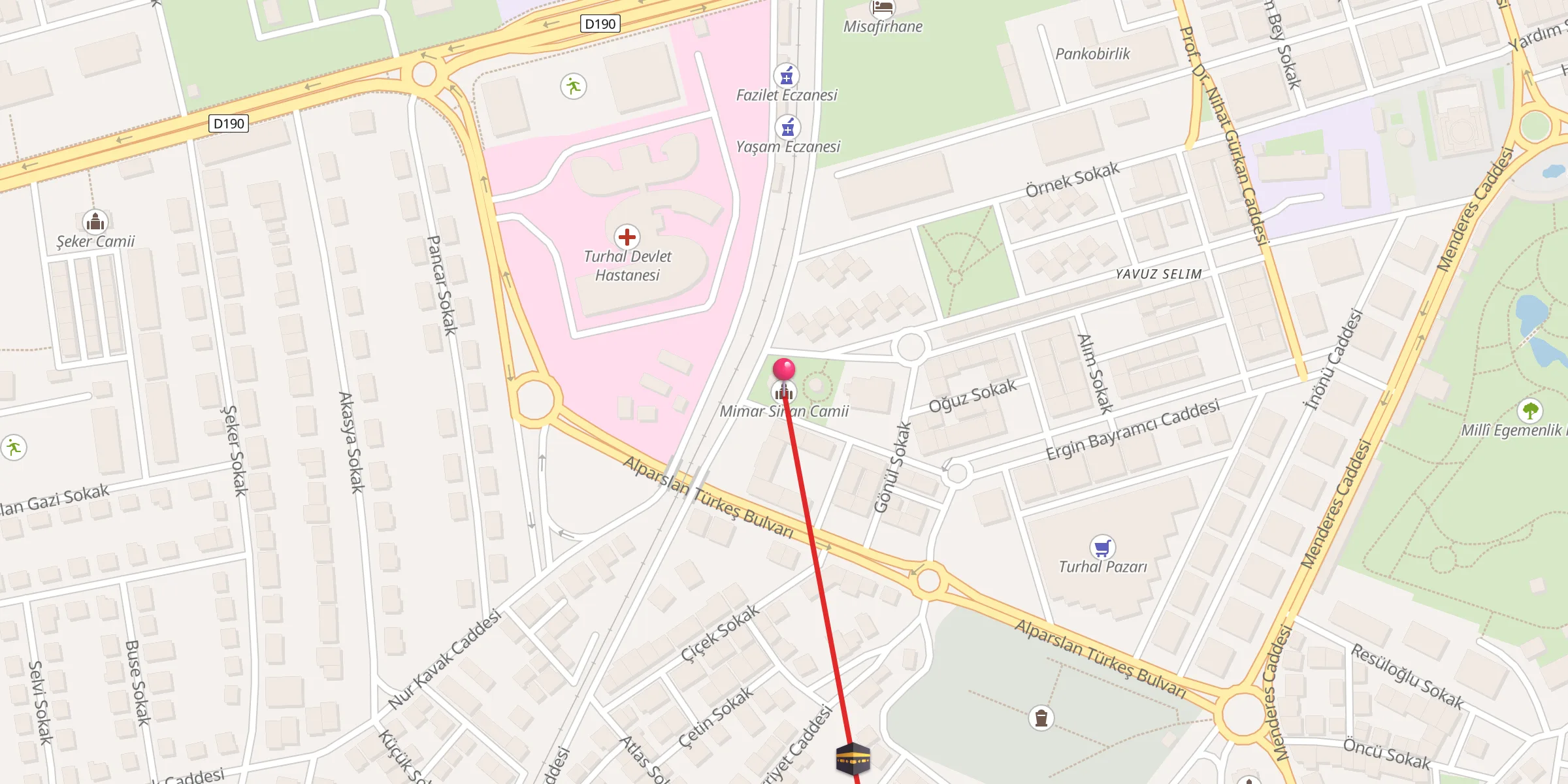 Carte de localisation : Mimar Sinan Camii