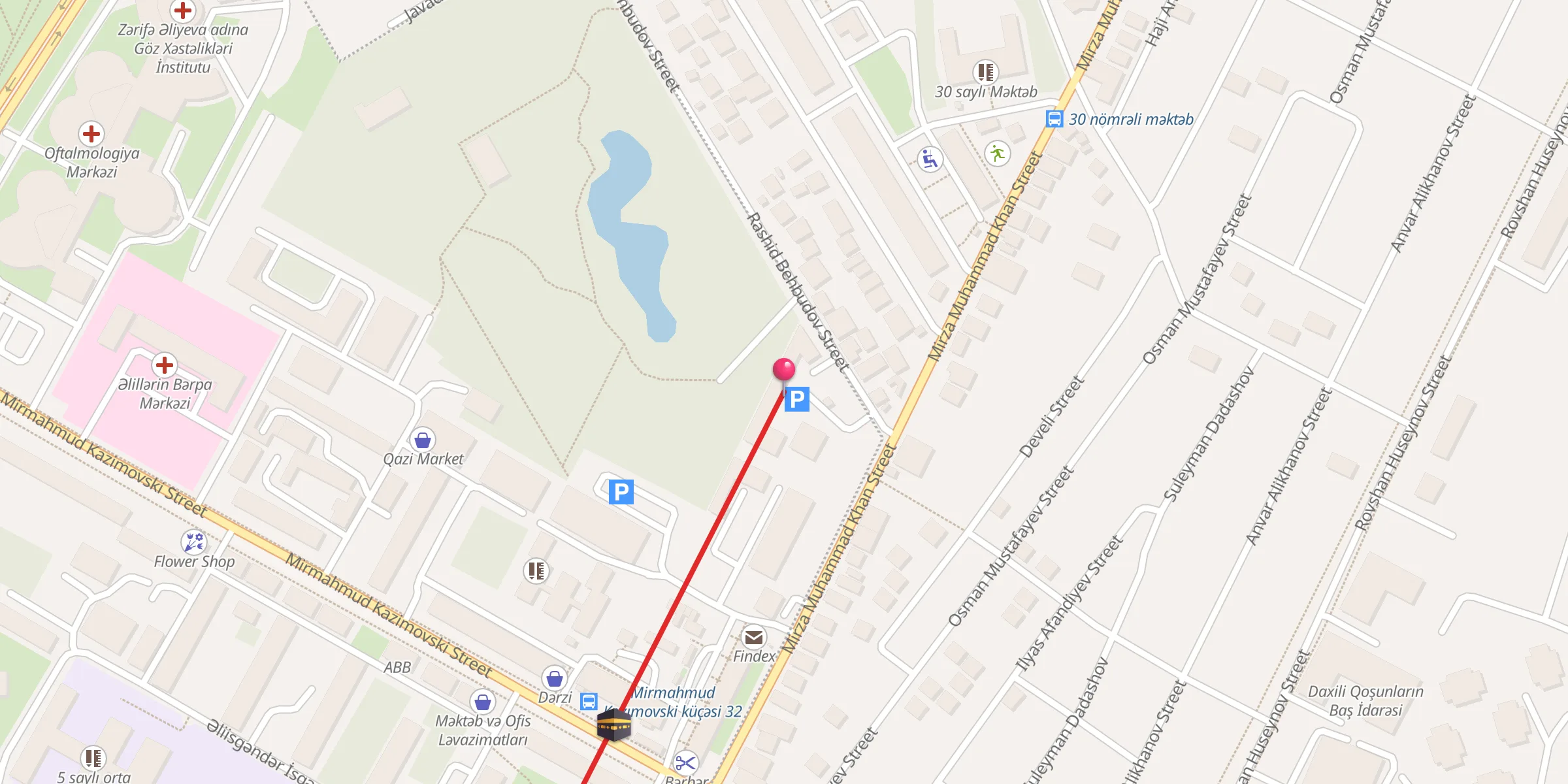 Carte de localisation : Mərasim evi