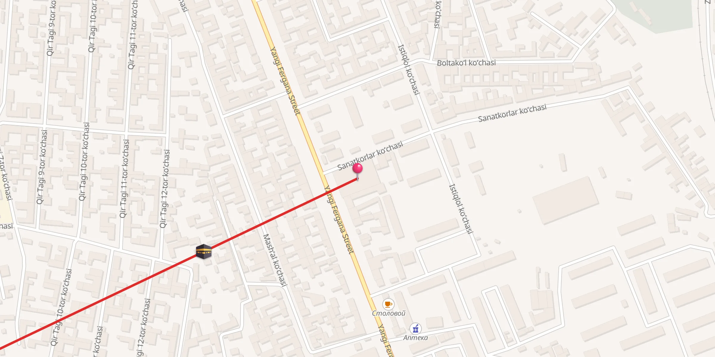 Carte de localisation : Abdulloh ibn Umar jome' masjidi