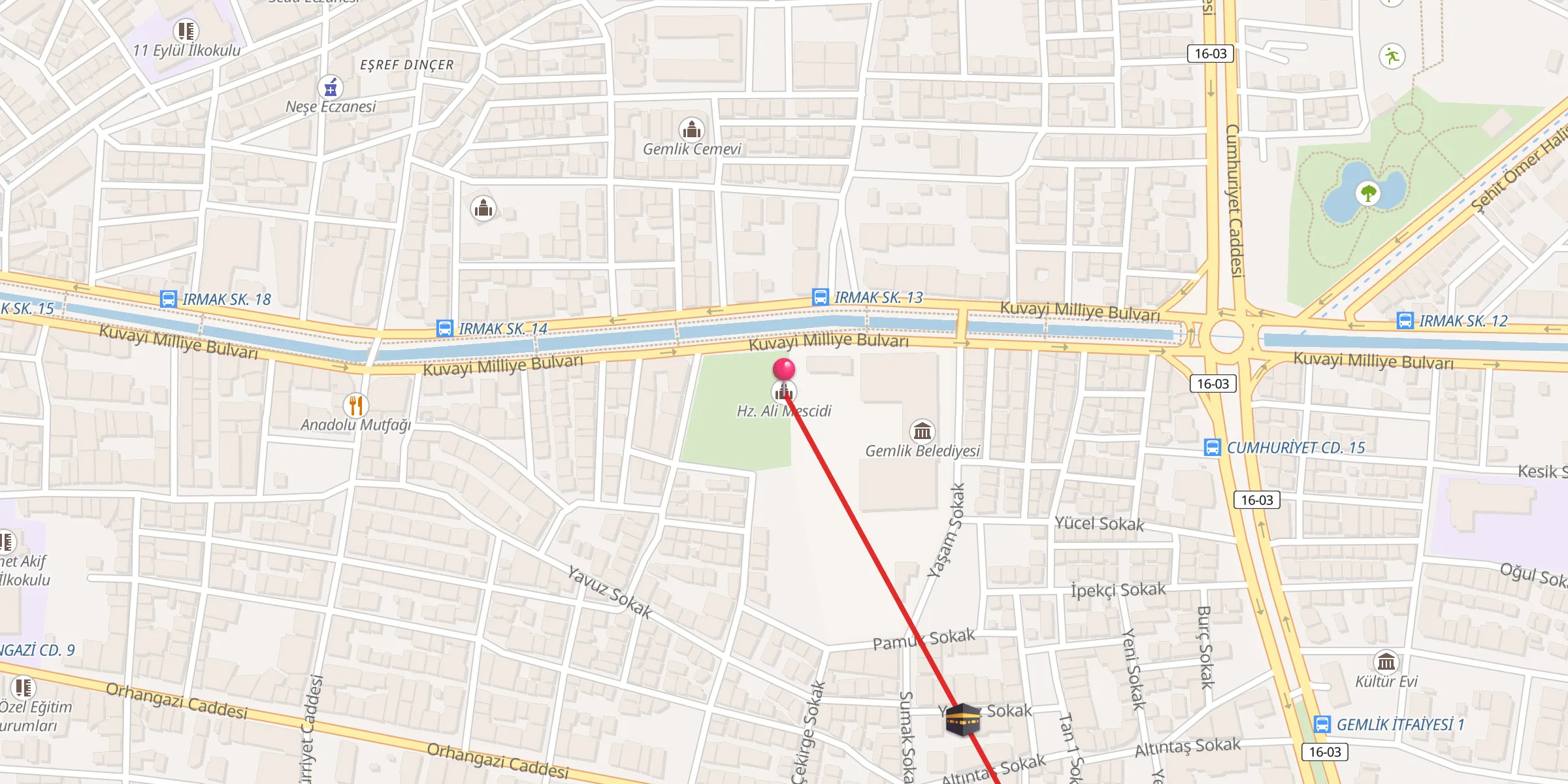 Carte de localisation : Hz. Ali Mescidi
