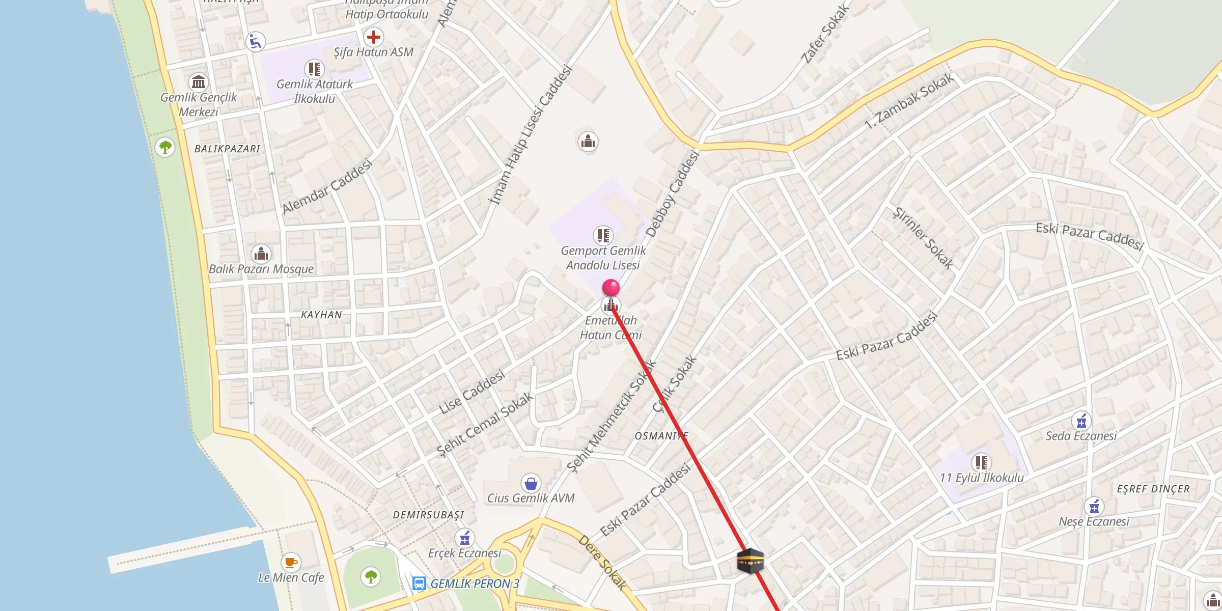 Carte de localisation : Emetullah Hatun Cami