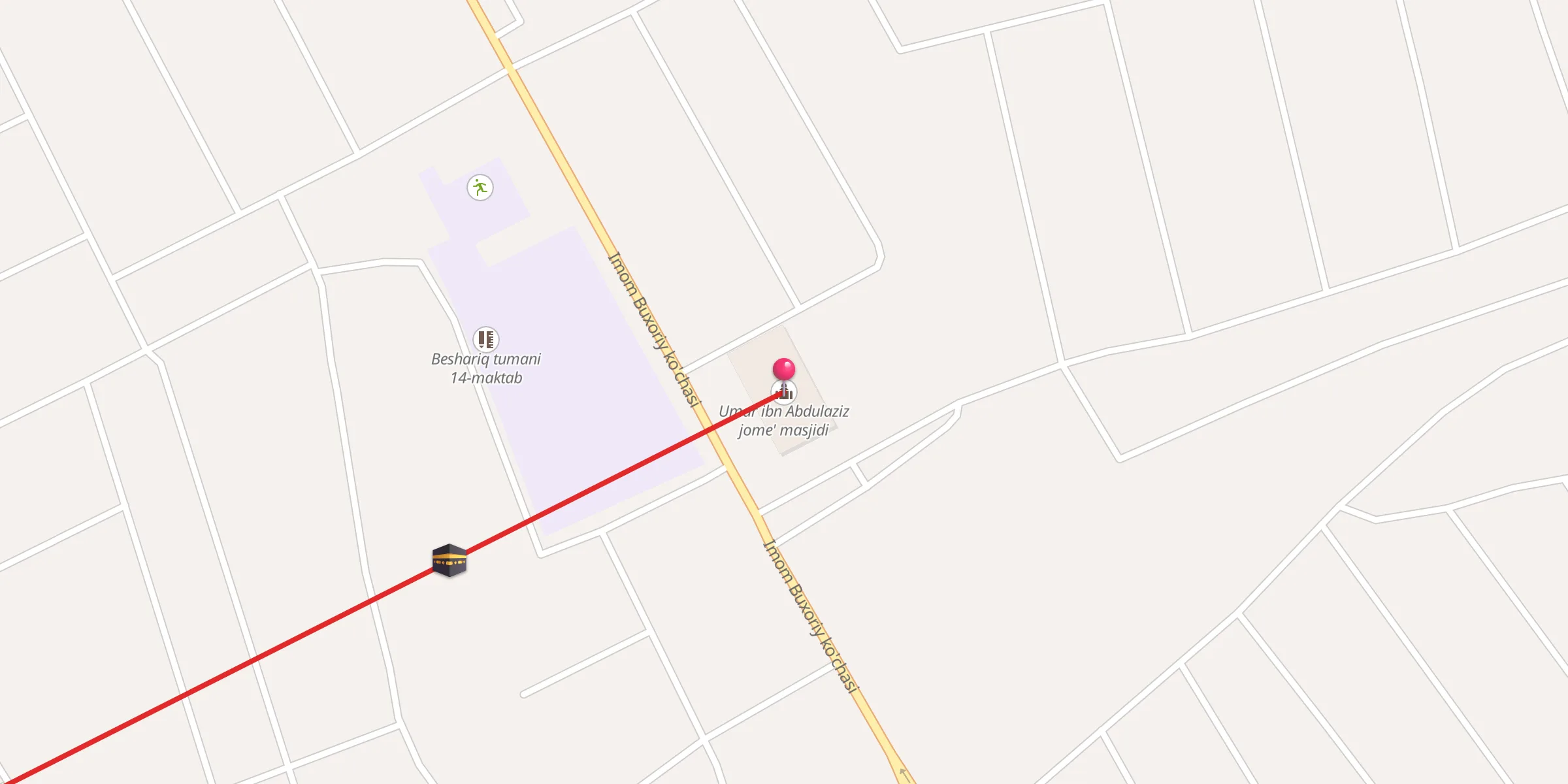 Carte de localisation : Umar ibn Abdulaziz jome' masjidi