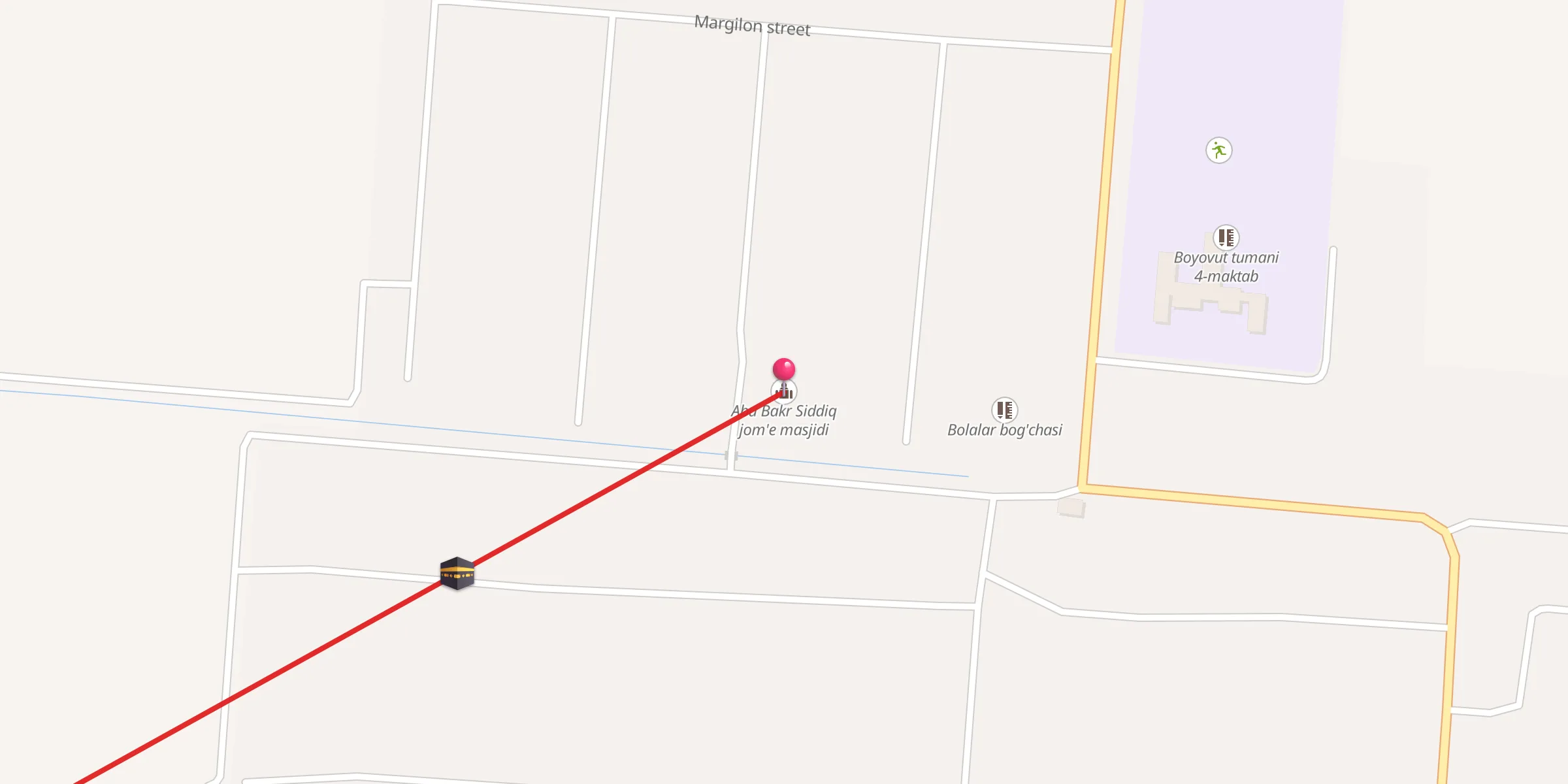 Carte de localisation : Abu Bakr Siddiq jom'e masjidi