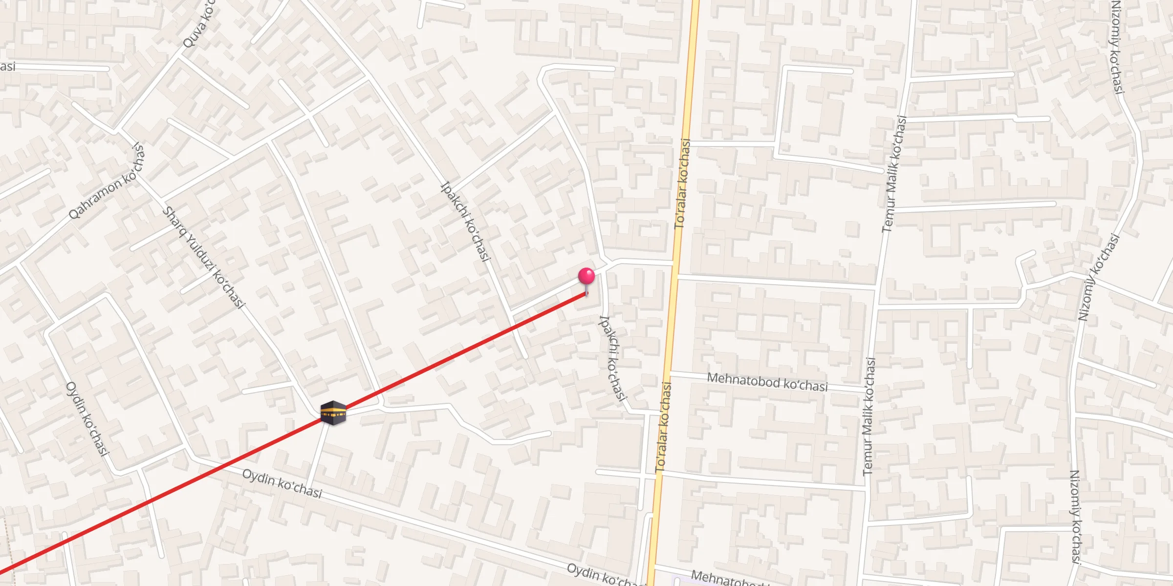Carte de localisation : Poshshoxo'ja Eshonbuva jome' masjidi