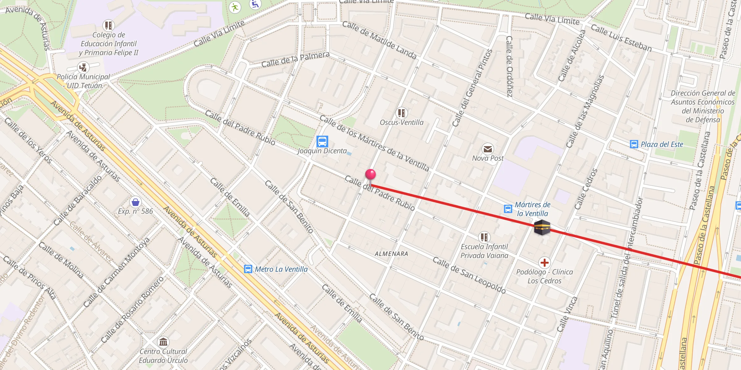 Carte de localisation : Centro Cultural Islámico La Ventilla