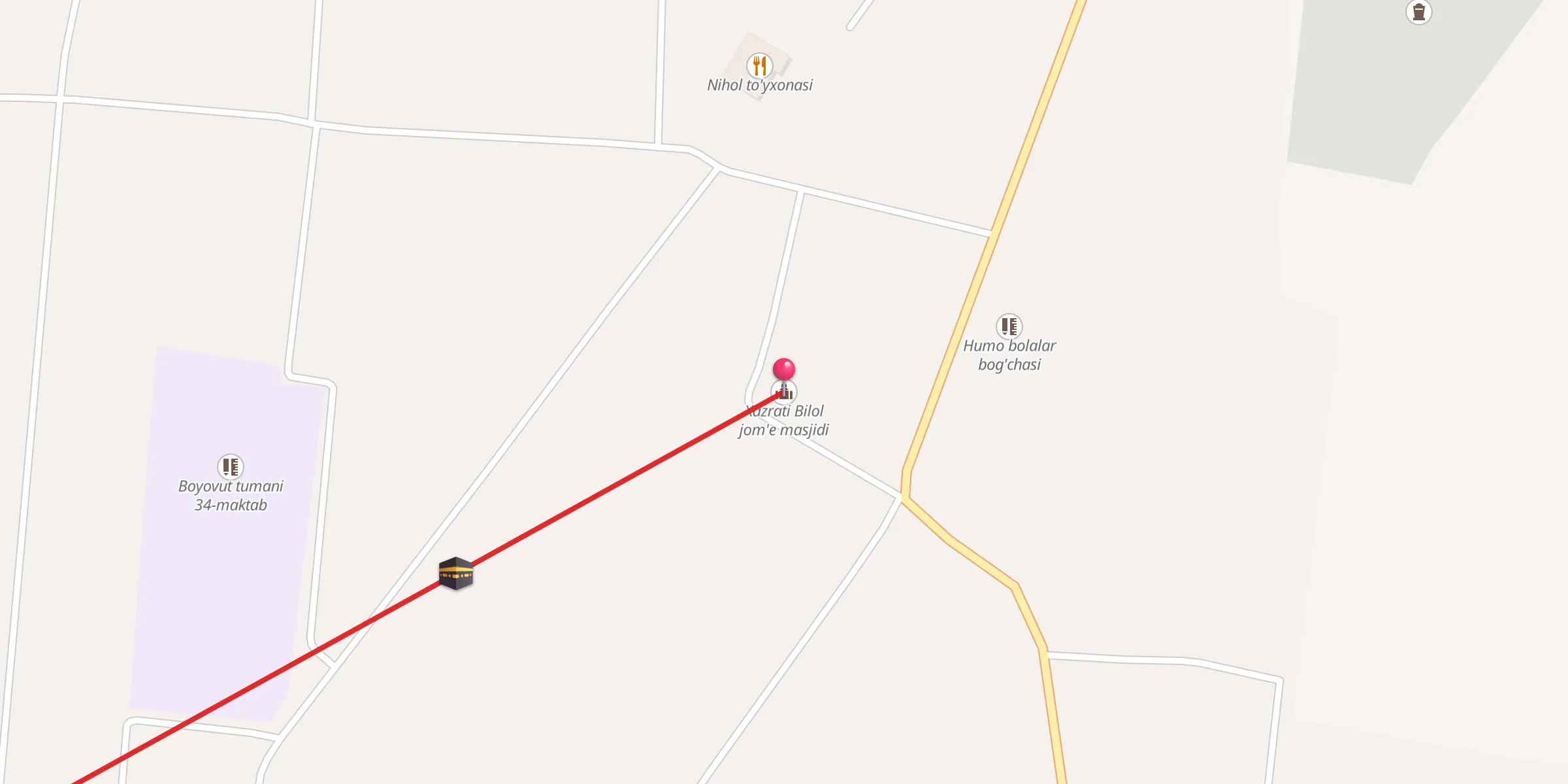 Carte de localisation : Xazrati Bilol jom'e masjidi