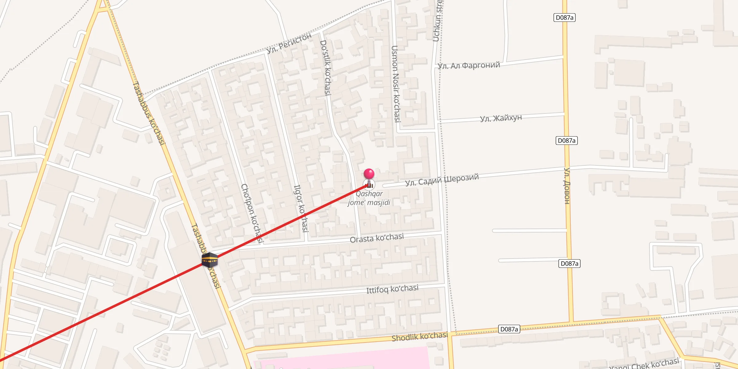 Carte de localisation : Qashqar jome' masjidi