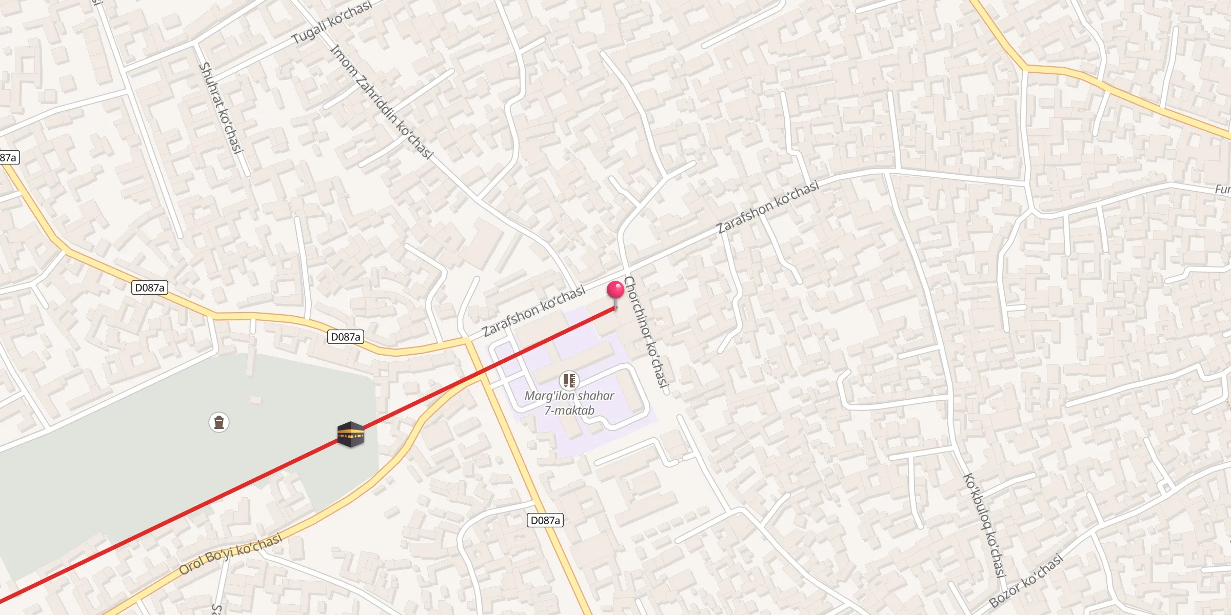 Carte de localisation : Imom Zaxriddin jome' masjidi