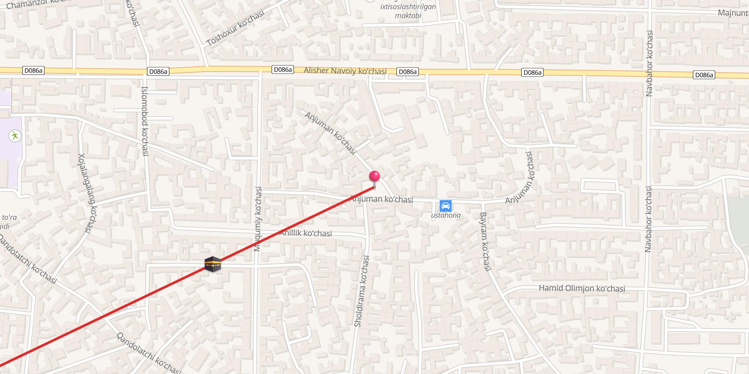 Carte de localisation : Shayx Muxiddin jome' masjidi