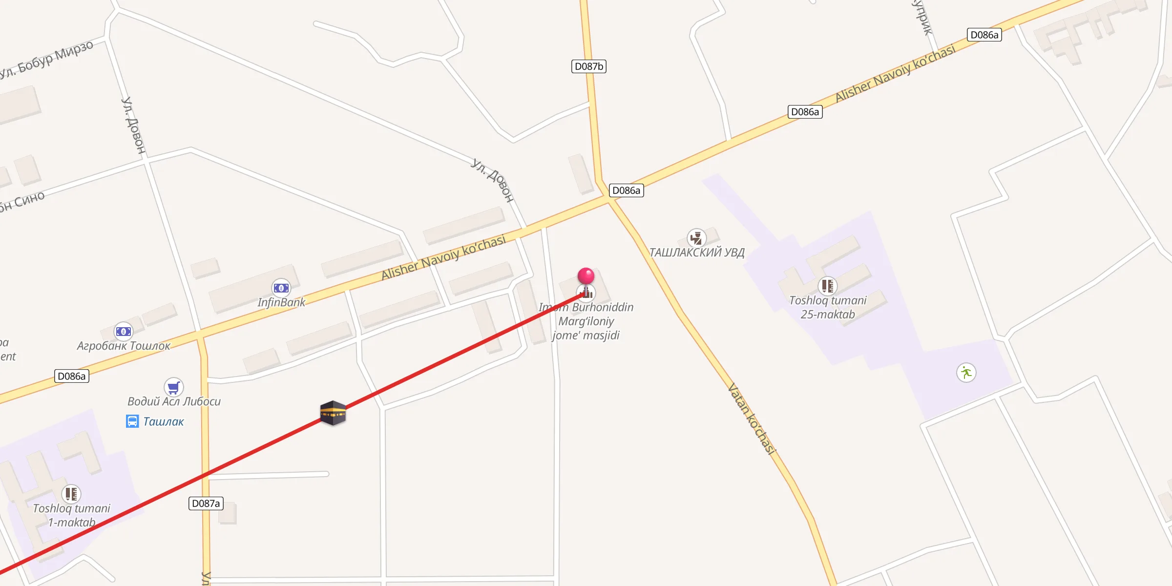 Carte de localisation : Imom Burhoniddin Margʻiloniy jome' masjidi