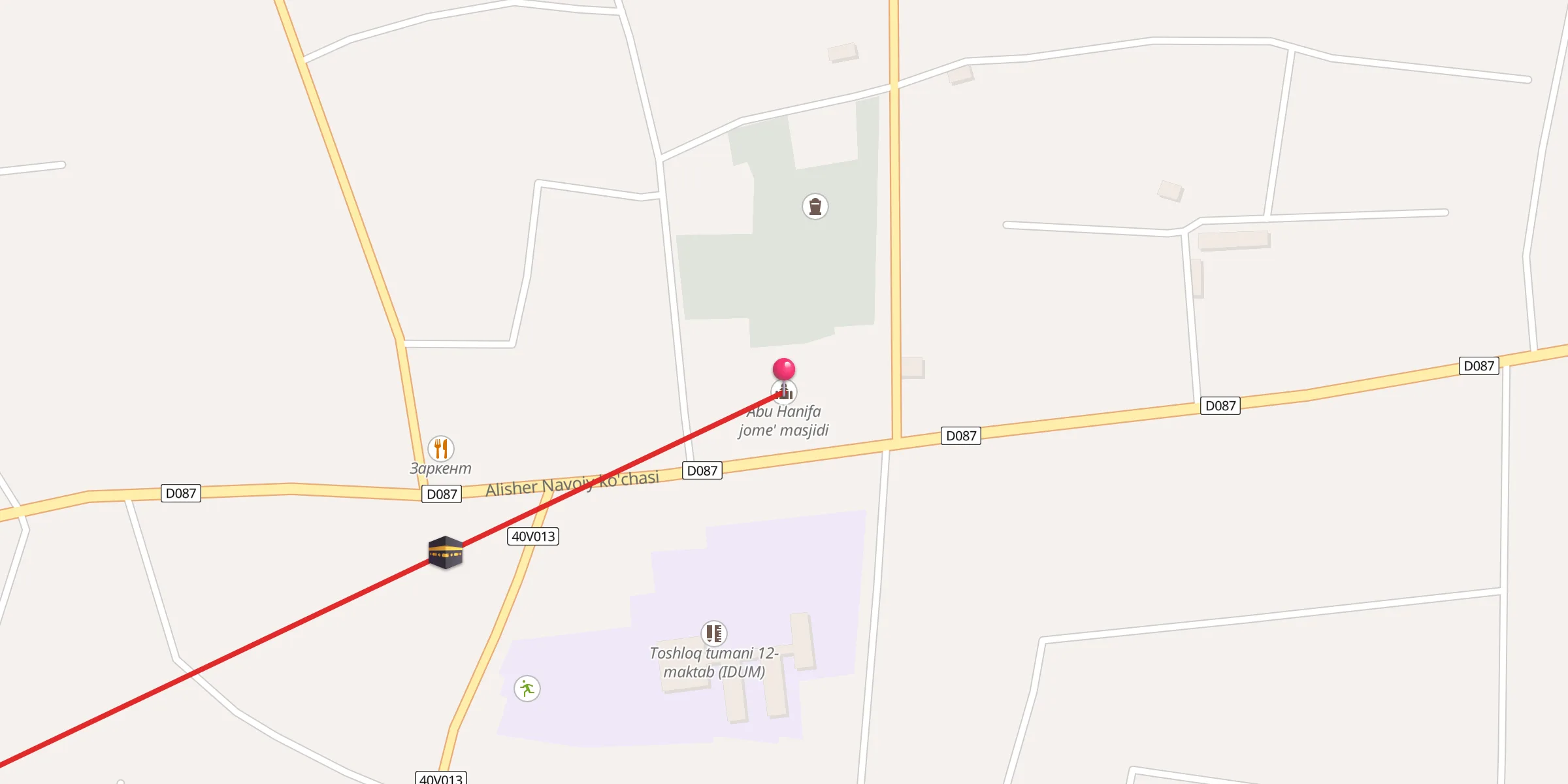 Carte de localisation : Abu Hanifa jome' masjidi