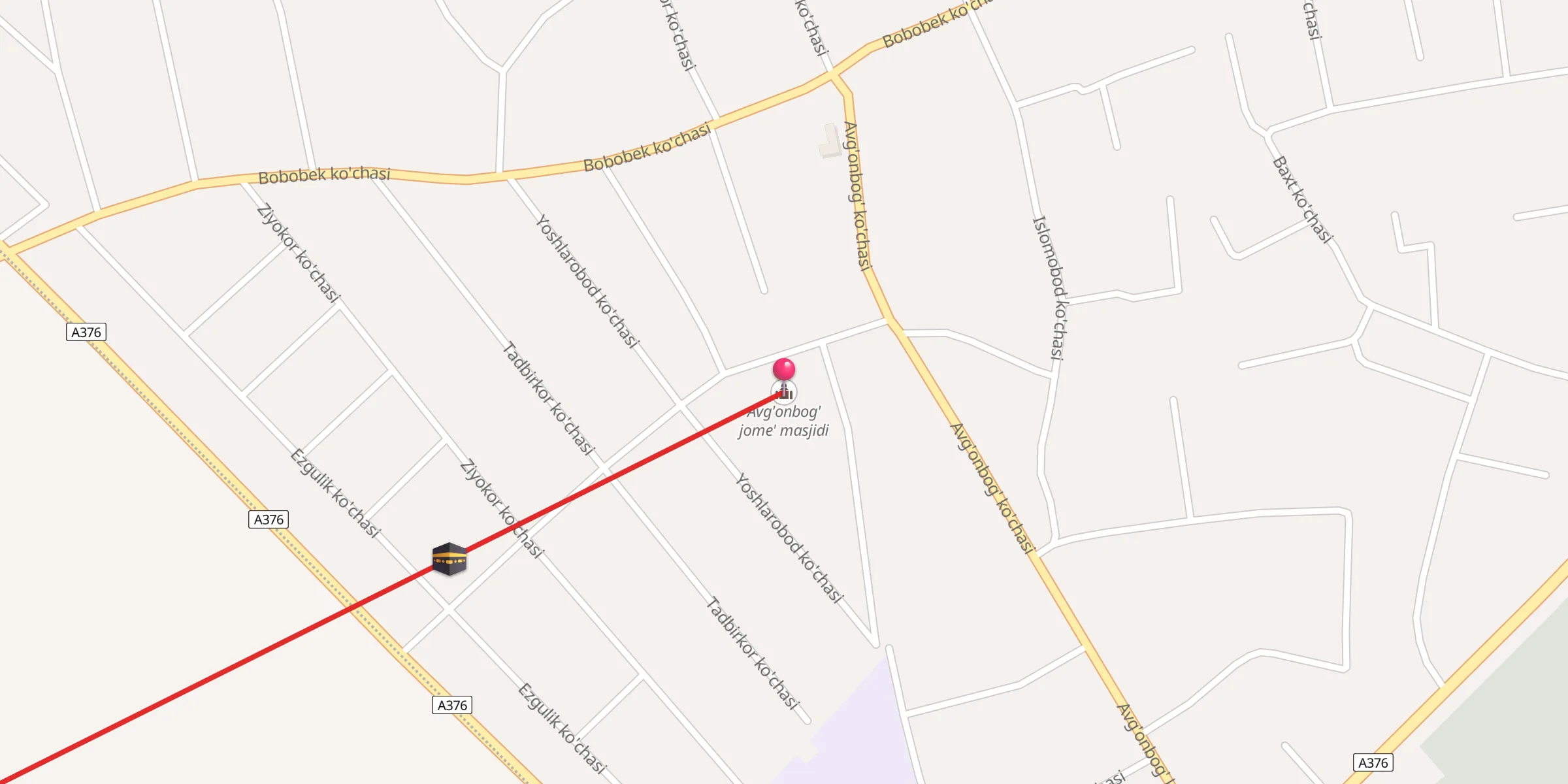 Carte de localisation : Avg'onbog' jome' masjidi