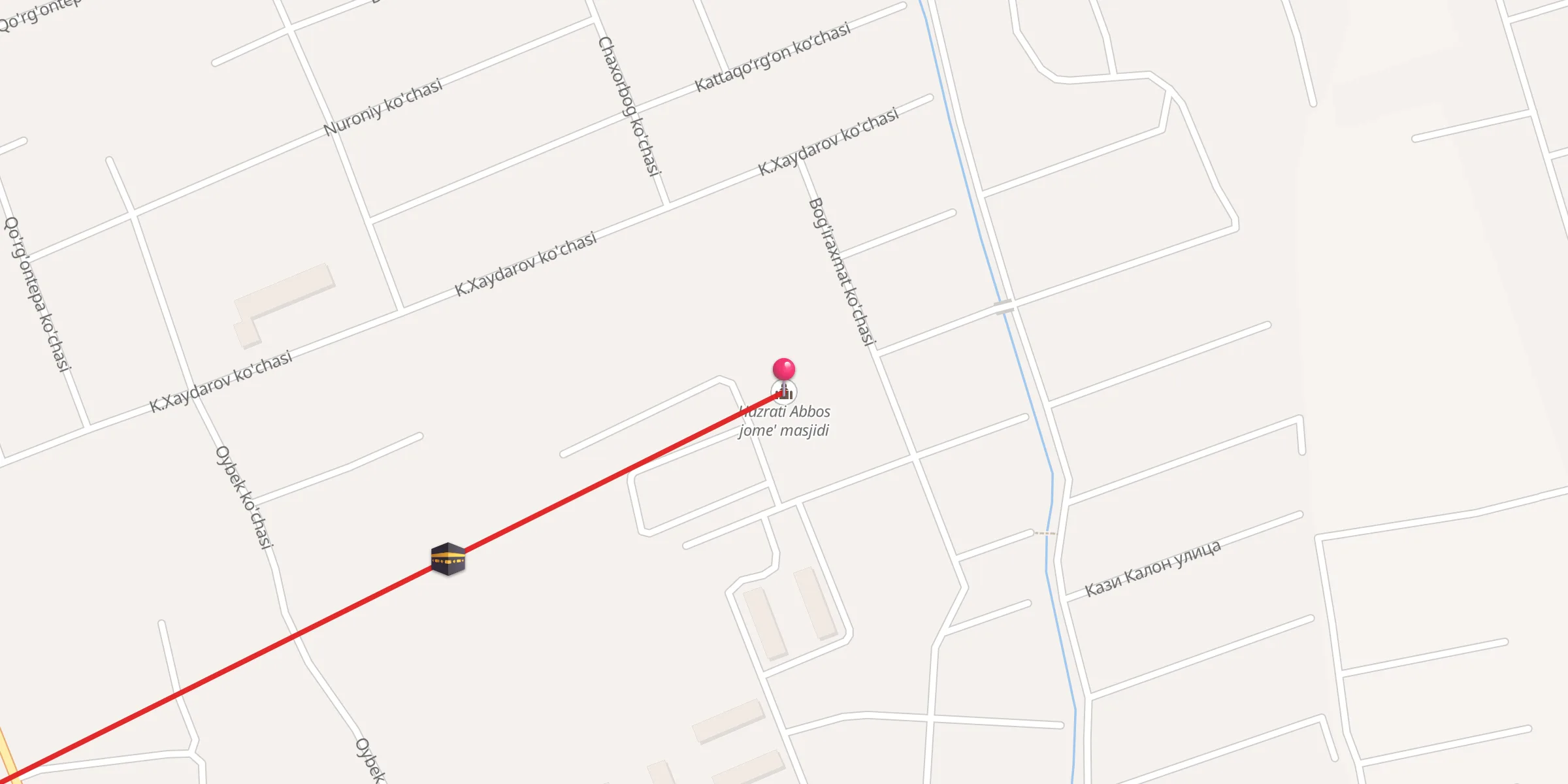 Carte de localisation : Hazrati Abbos jome' masjidi