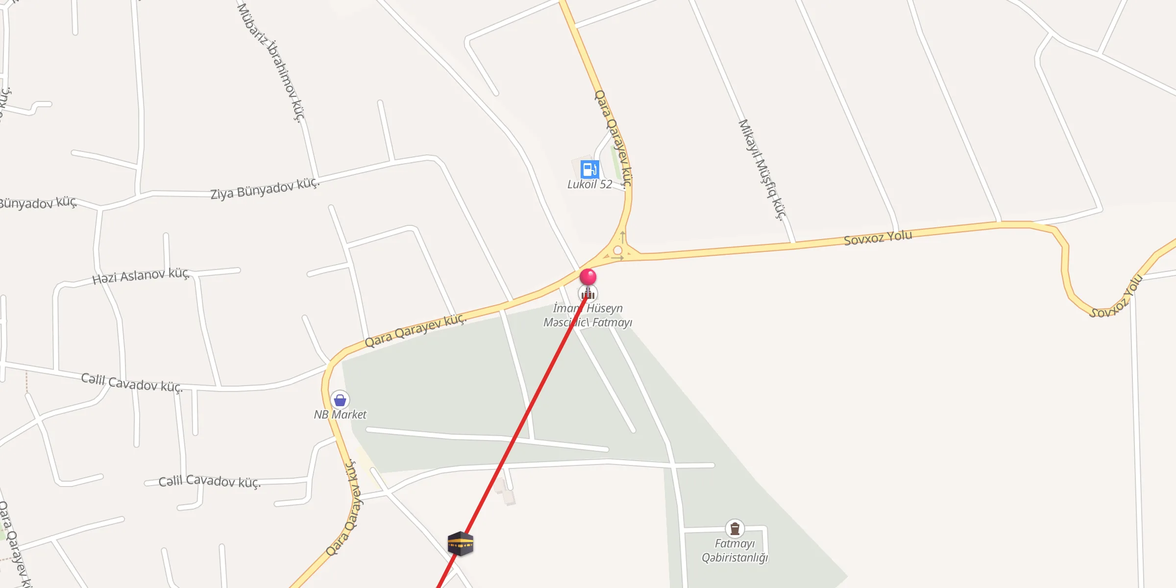 Carte de localisation : İmam Hüseyn Məscidic\ Fatmayı
