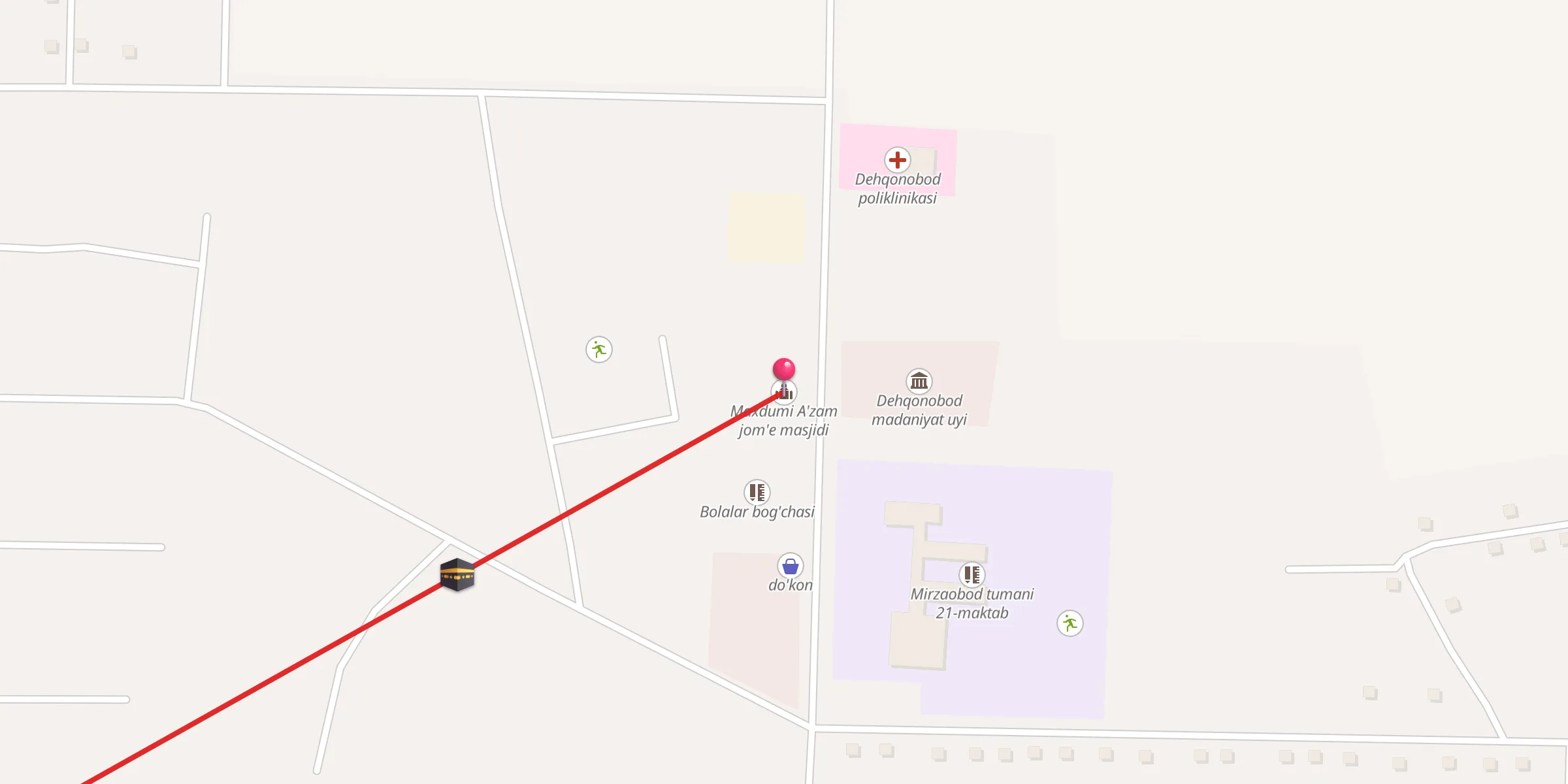 Carte de localisation : Maxdumi A'zam jom'e masjidi