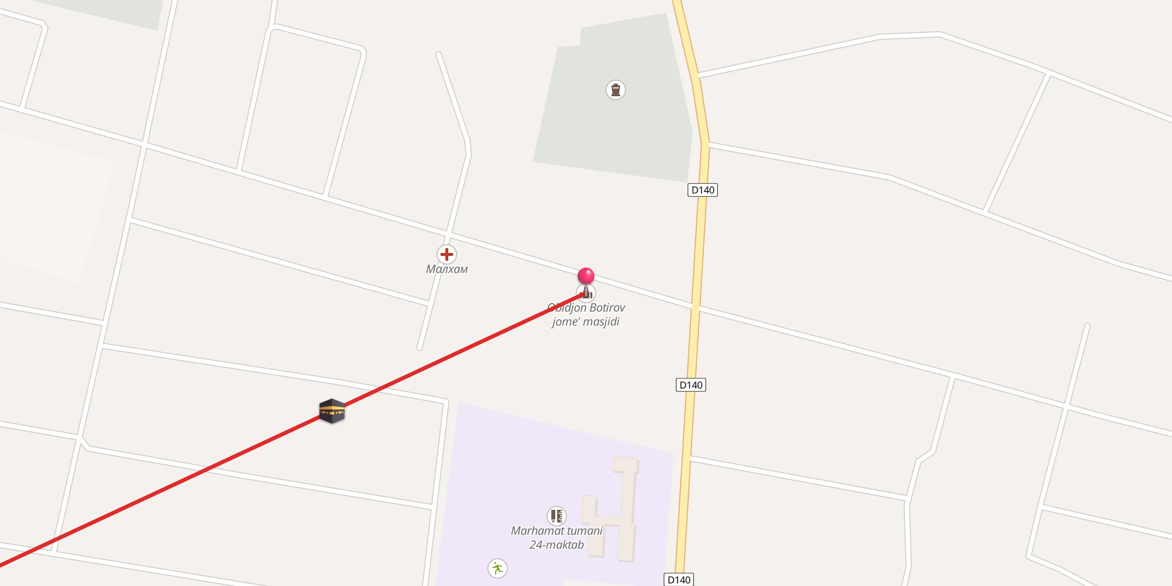 Carte de localisation : Obidjon Botirov jome' masjidi