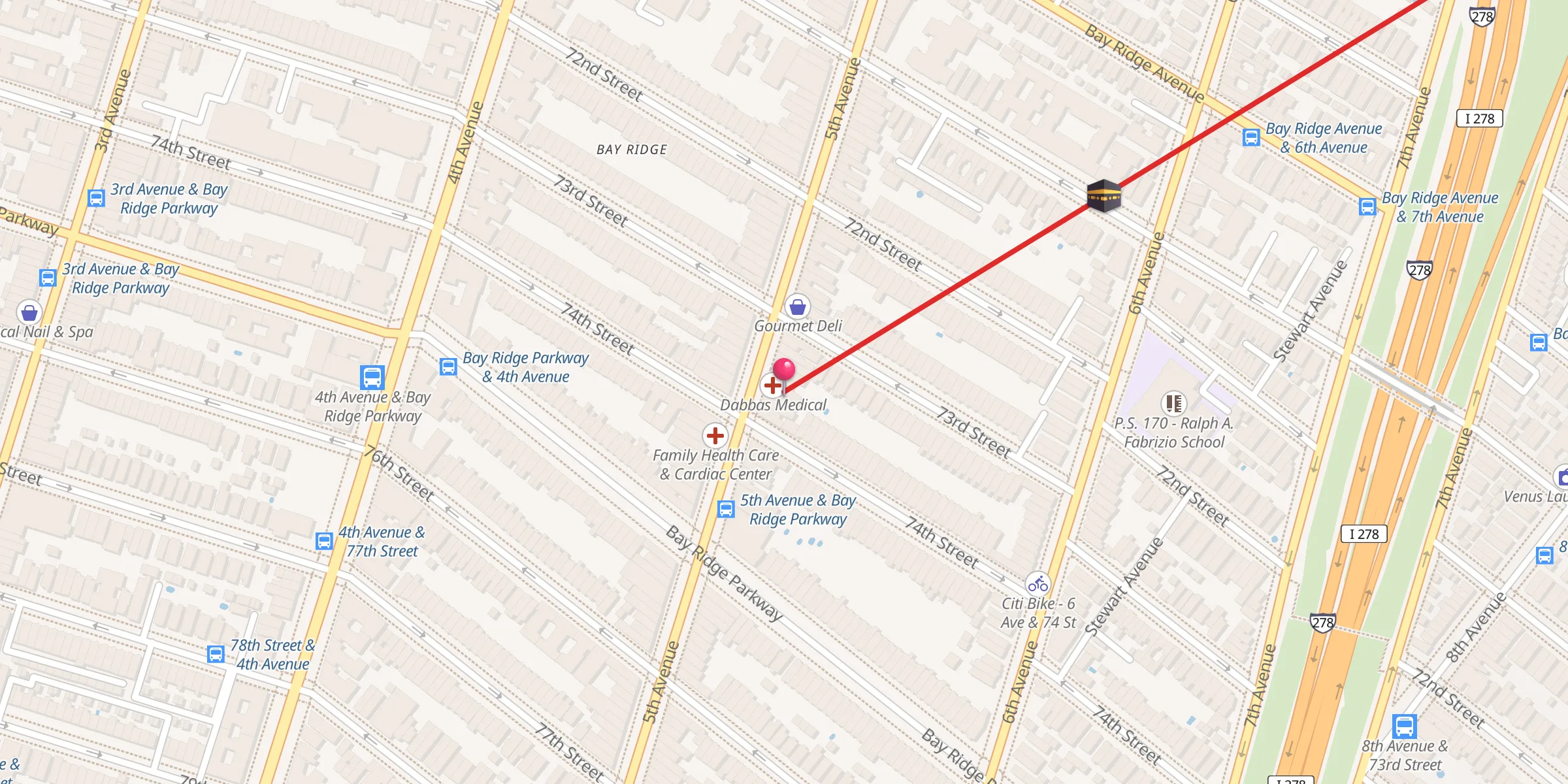 Carte de localisation : Bakhit Islamic Center