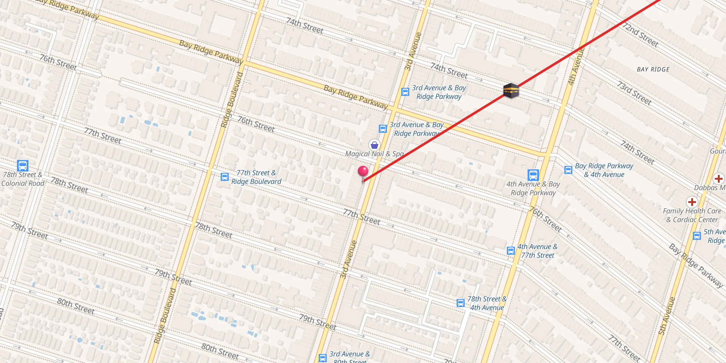Carte de localisation : South Brooklyn Islamic Center